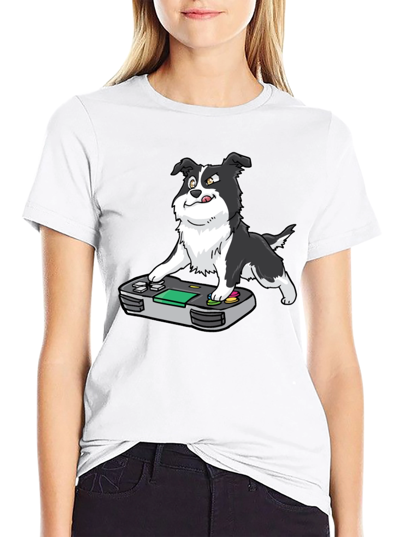 Gamer Dog T-Shirt - Border Collie Controller