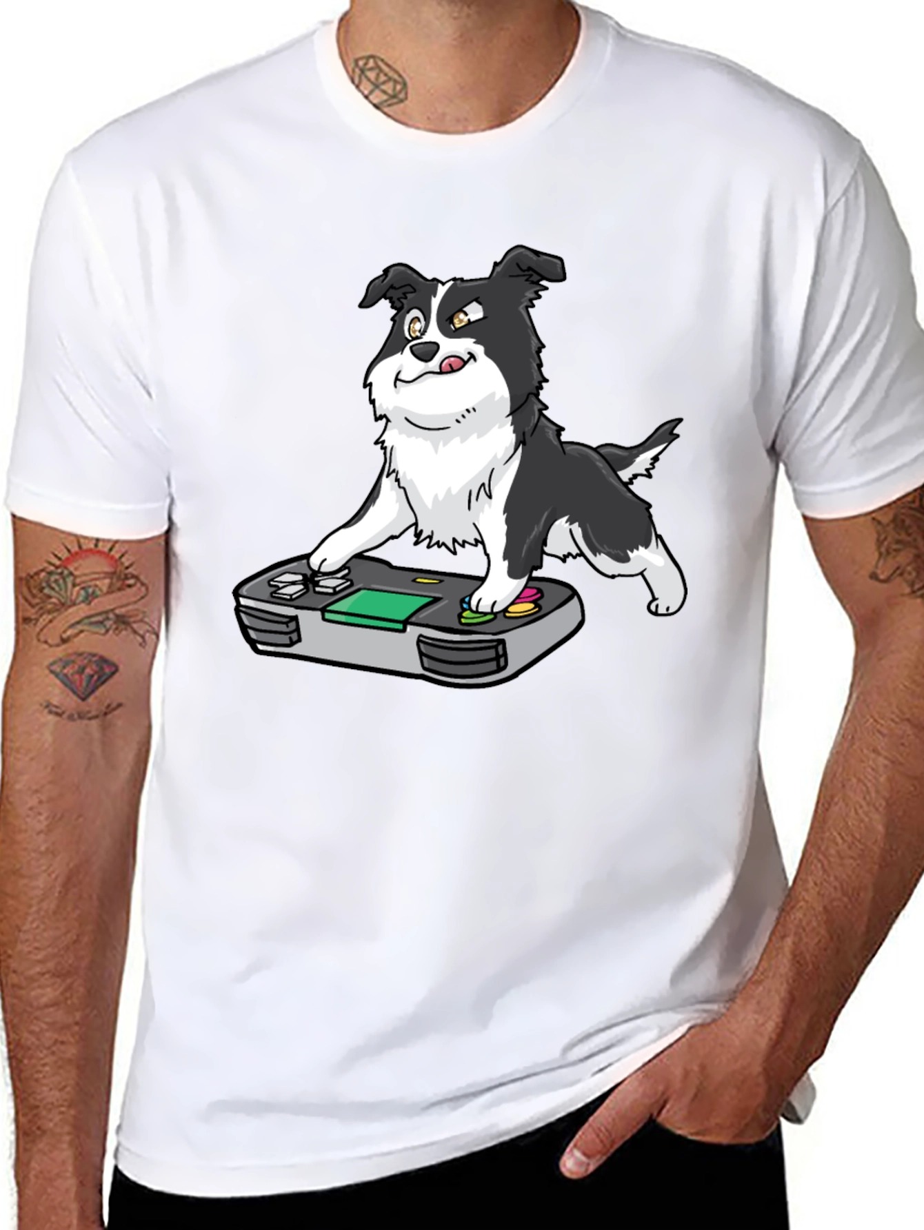 Gamer Dog T-Shirt - Border Collie Controller