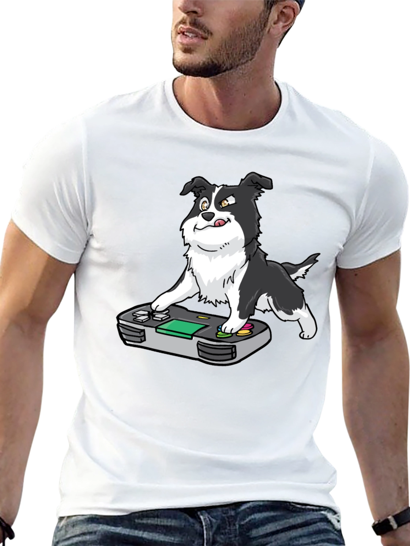 Gamer Dog T-Shirt - Border Collie Controller