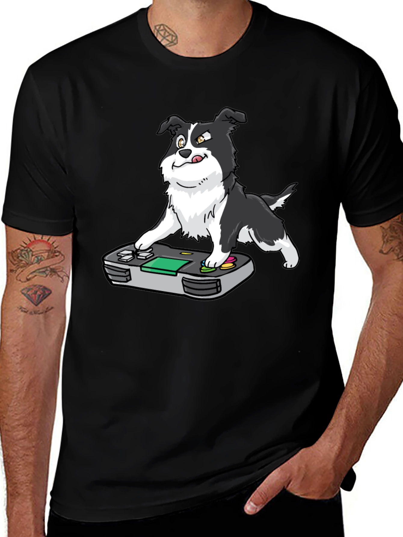 Gamer Dog T-Shirt - Border Collie Controller