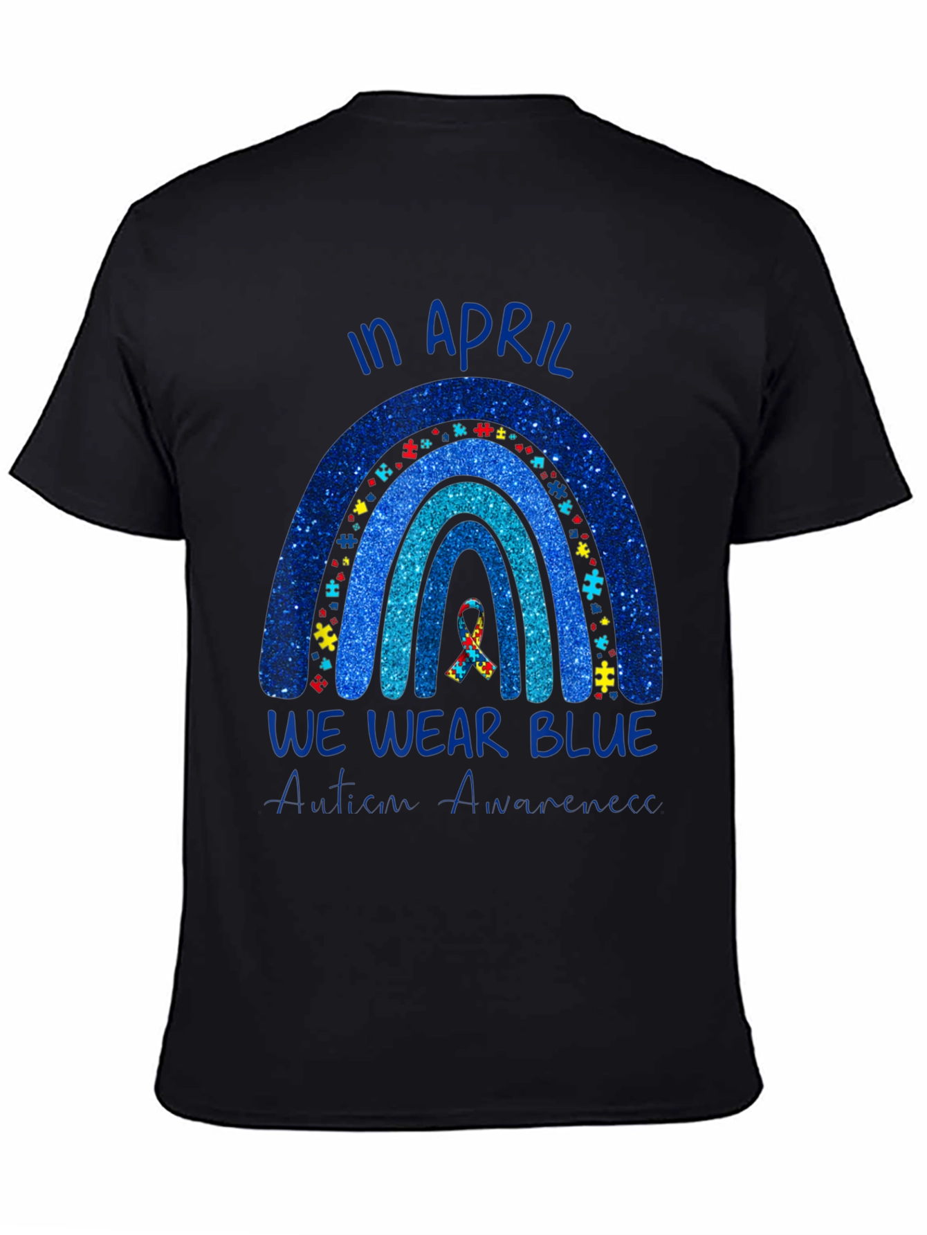 Autism Awareness Rainbow T-Shirt - We Wear Blue