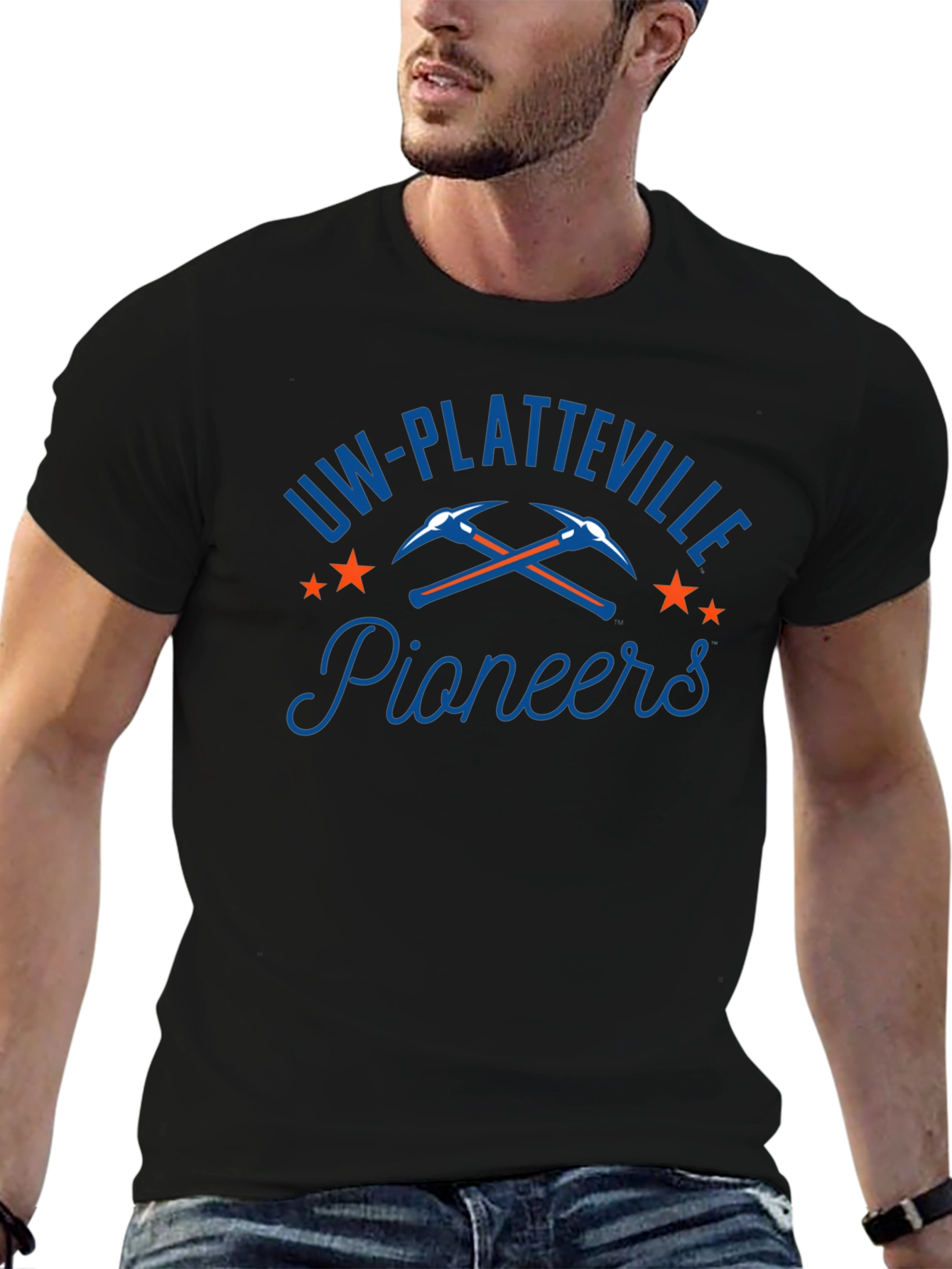 UW-Platteville Pioneers Black T-Shirt