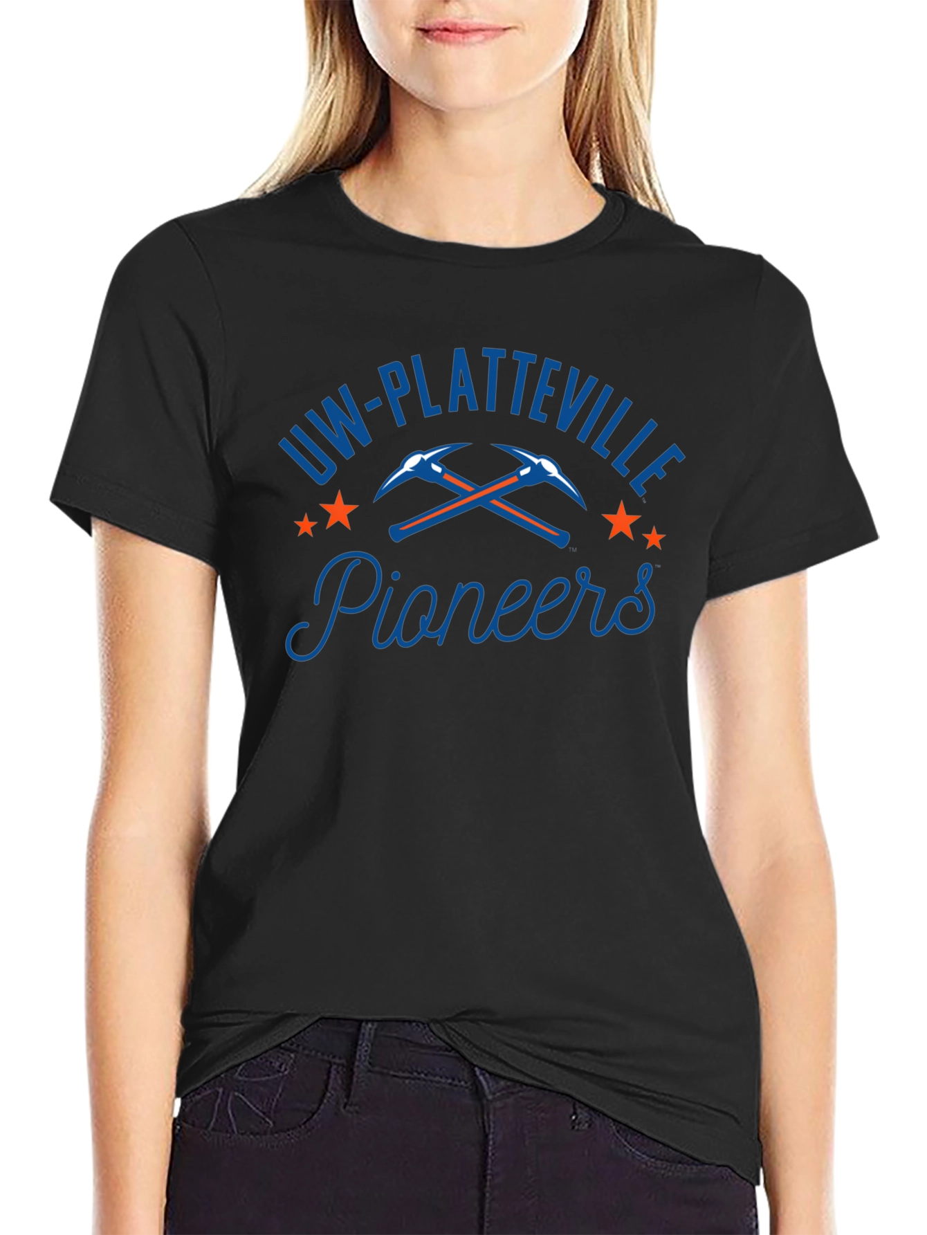UW-Platteville Pioneers Black T-Shirt