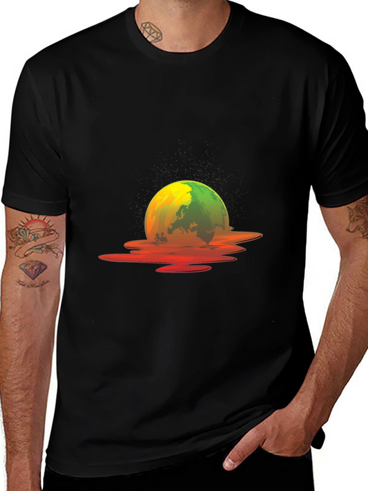 Melting Earth Graphic Tee - Global Warming Awareness