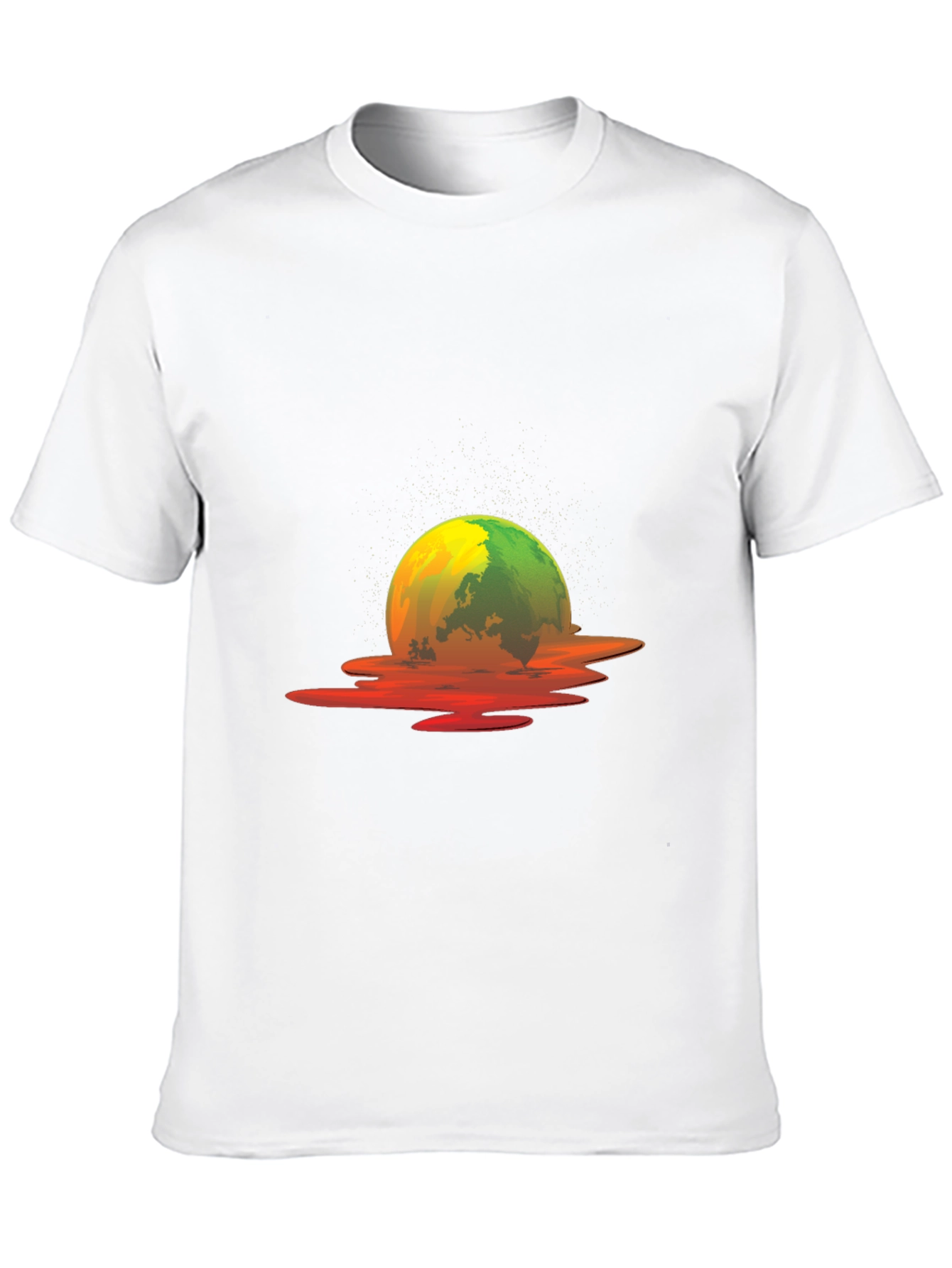 Melting Earth Graphic Tee - Global Warming Awareness