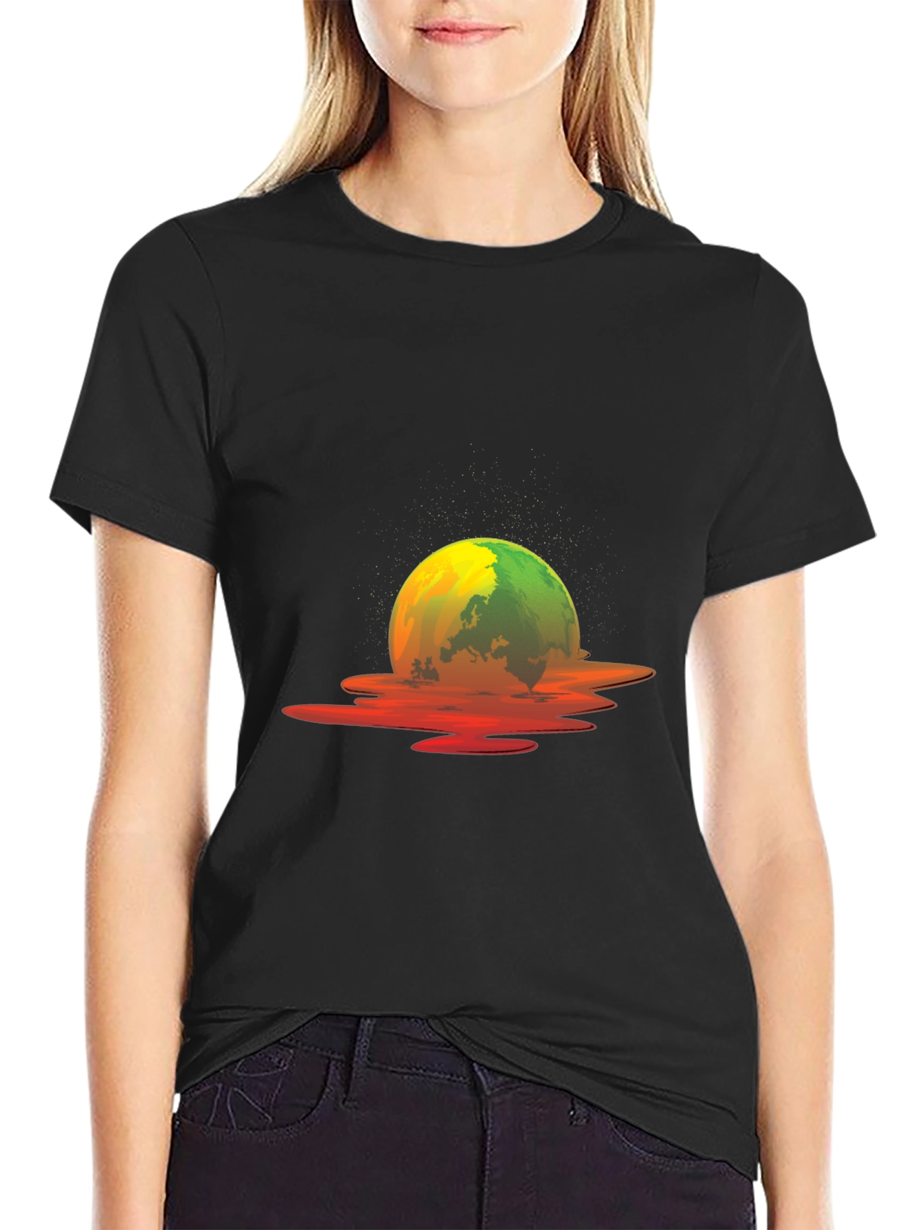 Melting Earth Graphic Tee - Global Warming Awareness