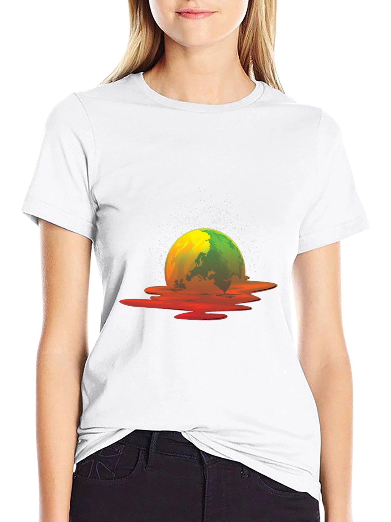 Melting Earth Graphic Tee - Global Warming Awareness