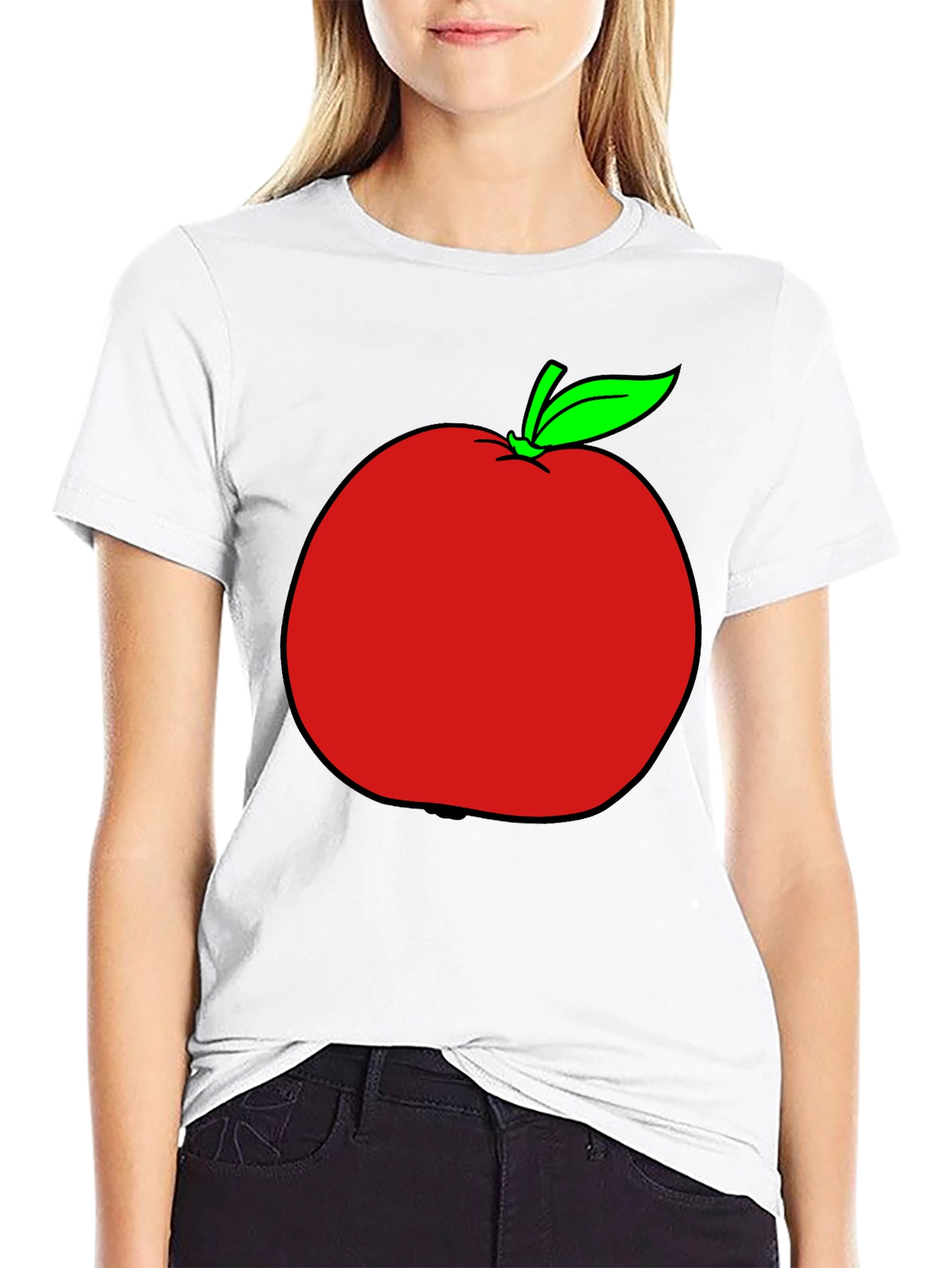 Apple Graphic T-Shirt - Casual Black Tee