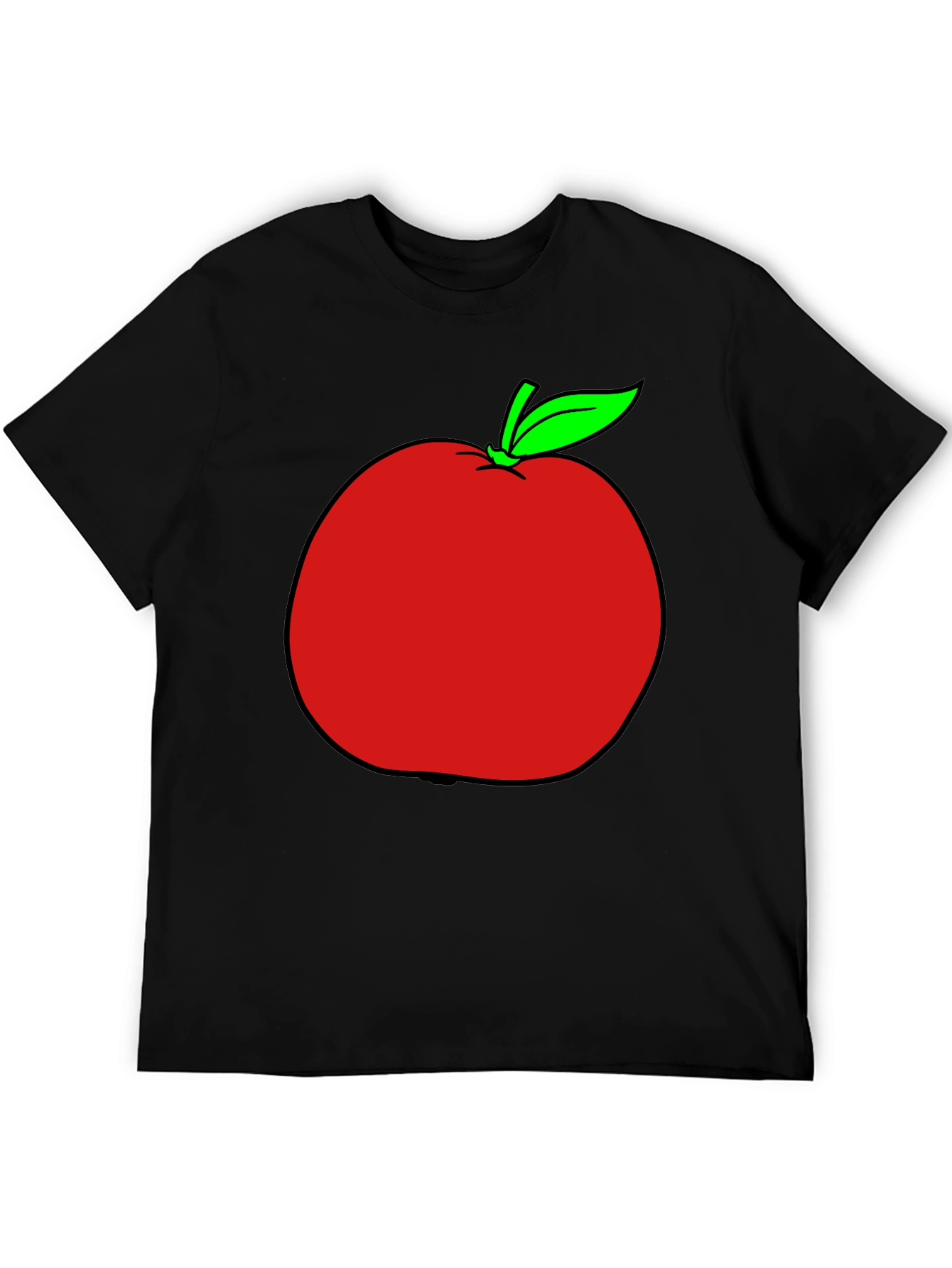 Apple Graphic T-Shirt - Casual Black Tee