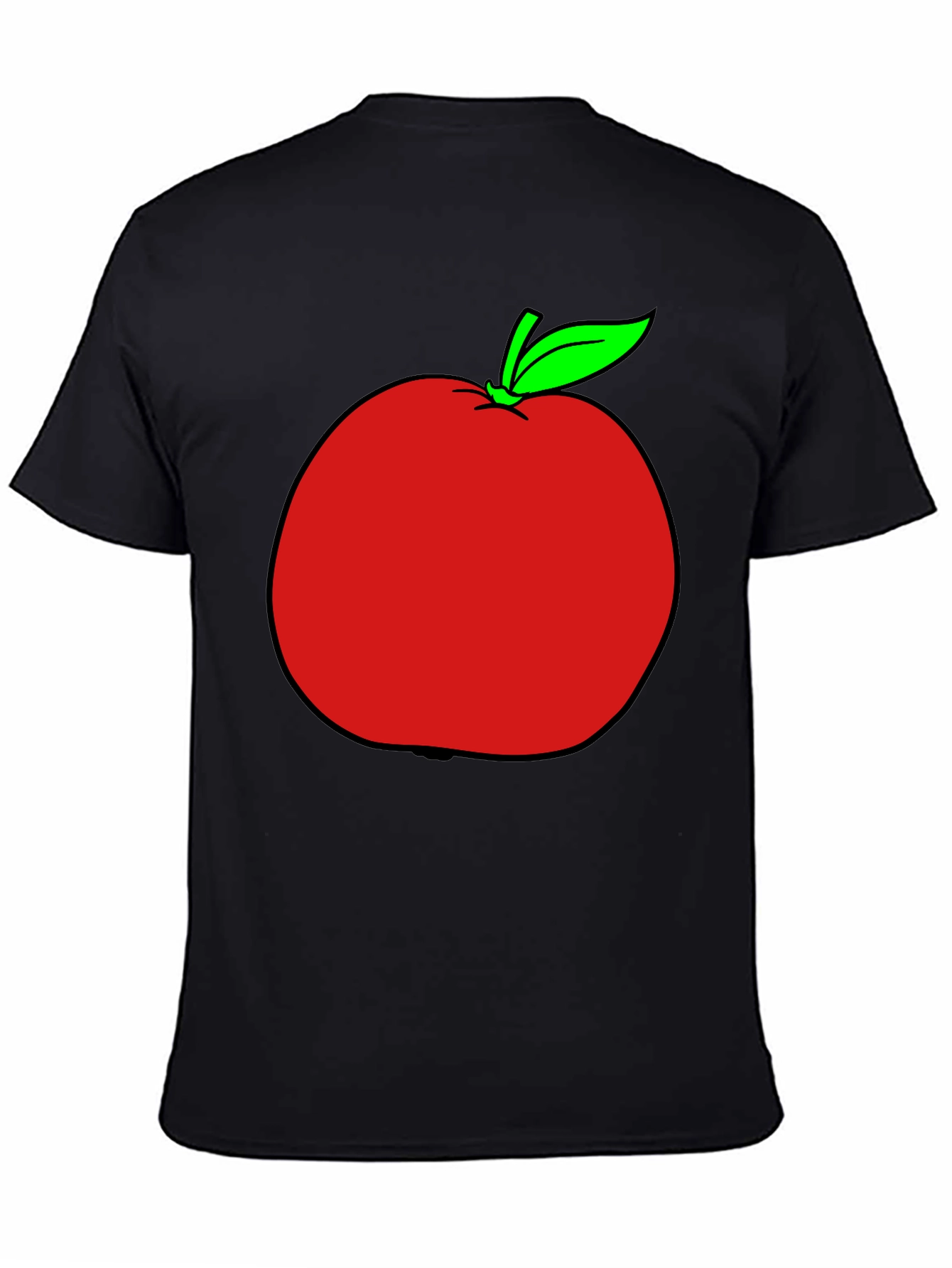 Apple Graphic T-Shirt - Casual Black Tee