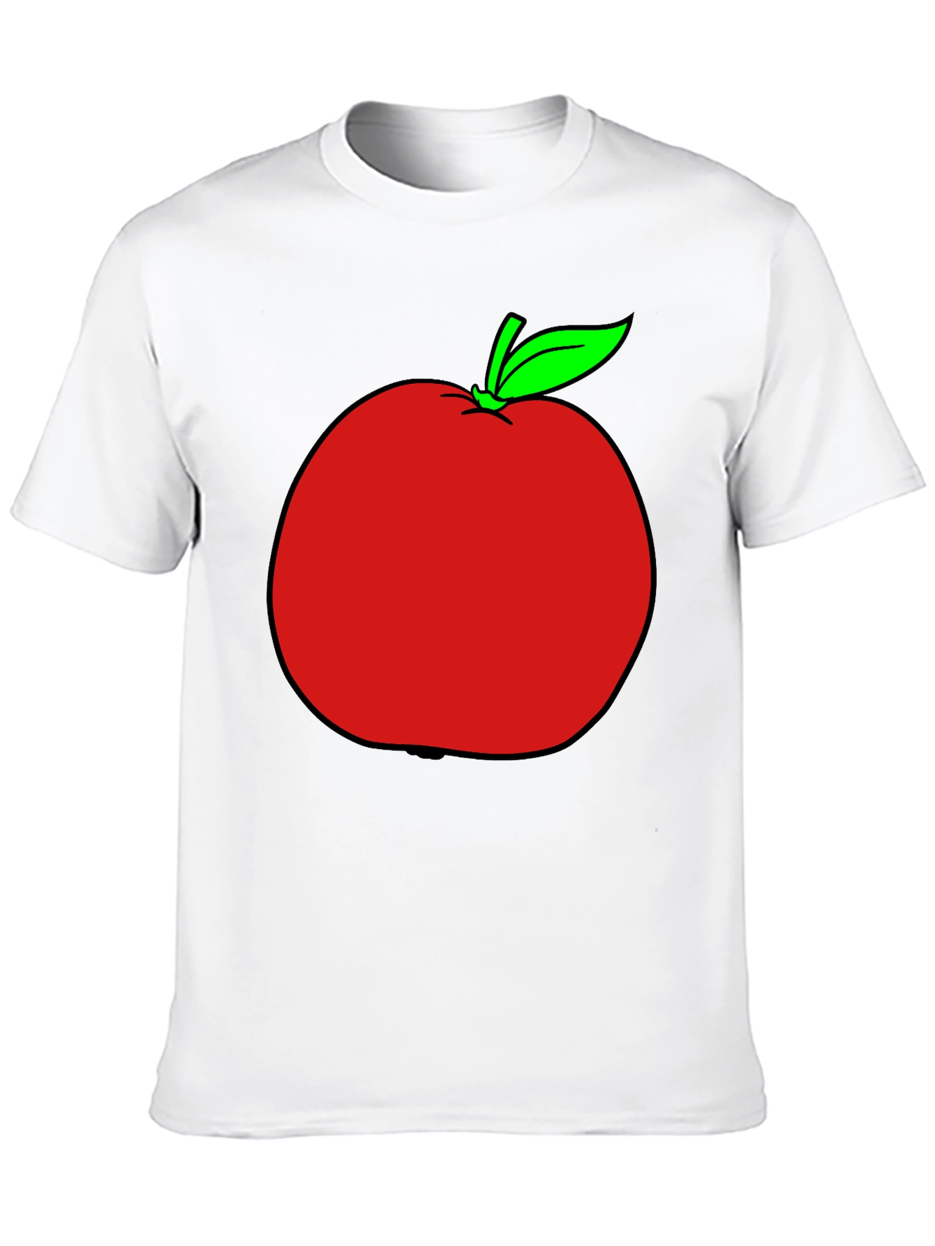 Apple Graphic T-Shirt - Casual Black Tee