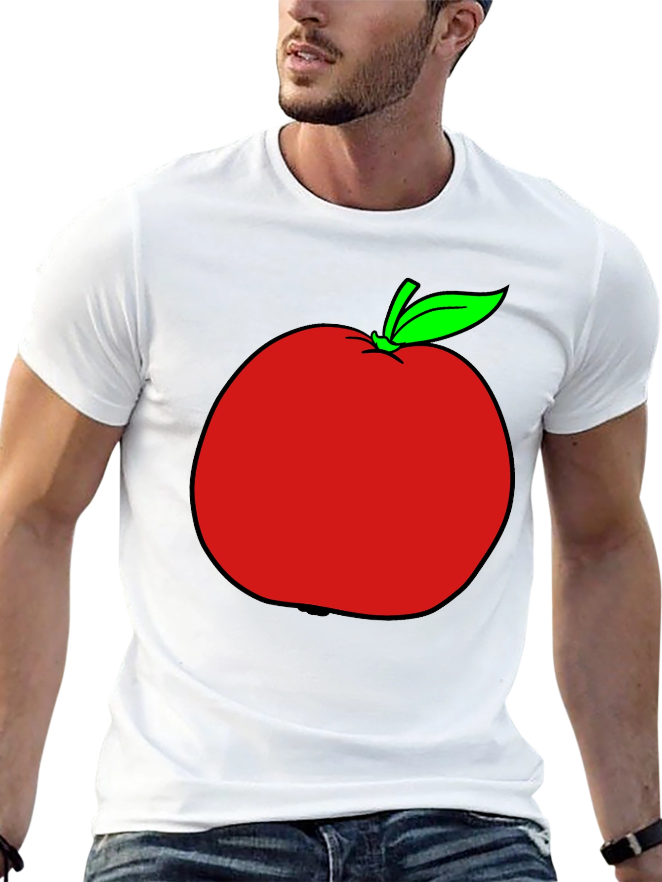 Apple Graphic T-Shirt - Casual Black Tee
