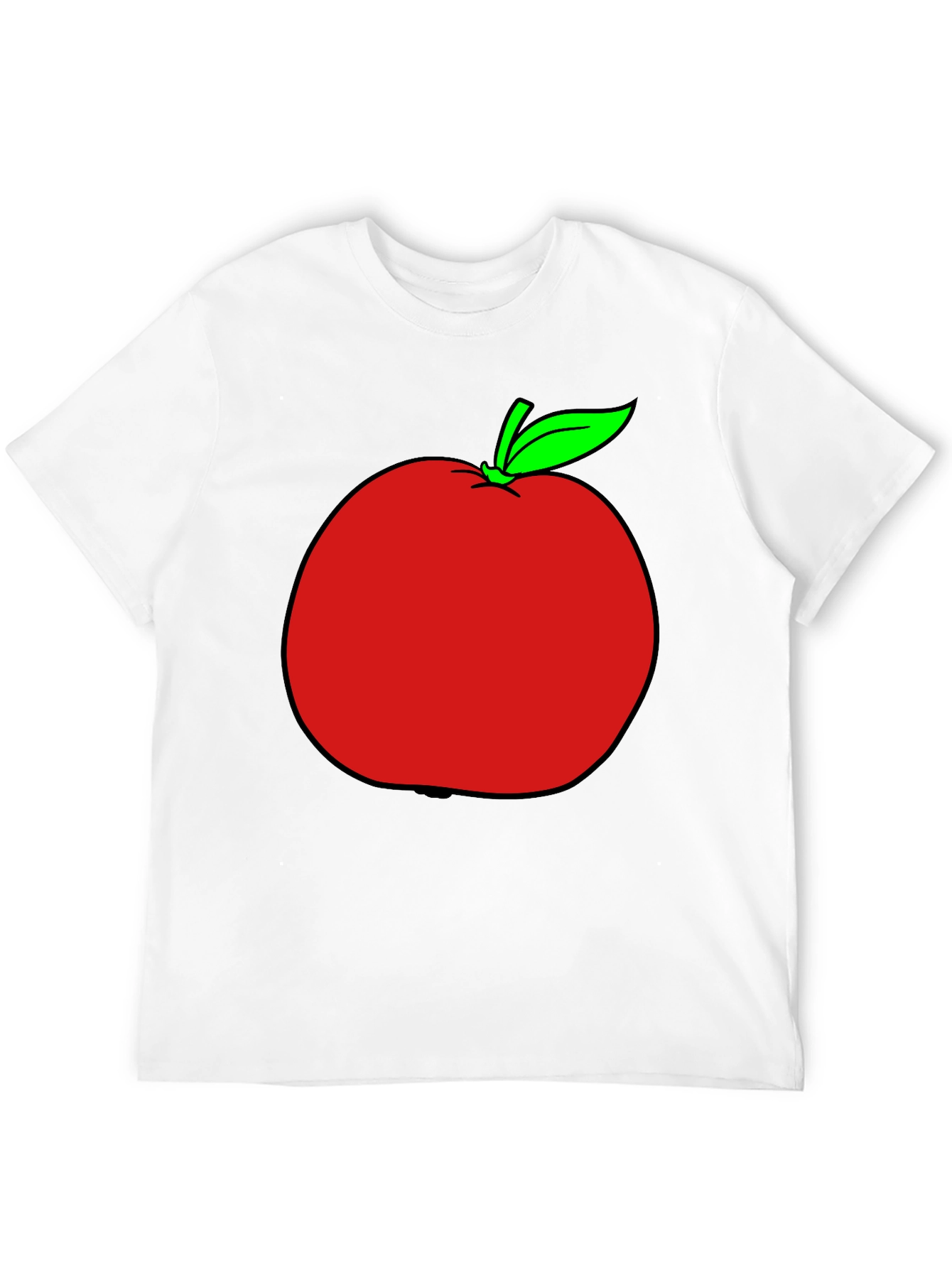 Apple Graphic T-Shirt - Casual Black Tee