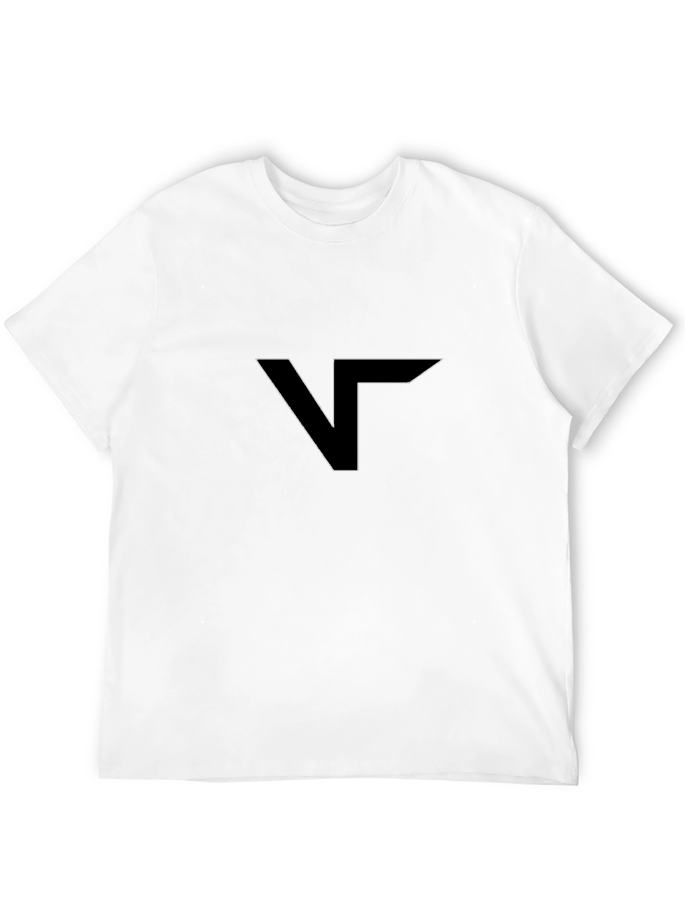 Modern Black T-Shirt with Geometric V Logo