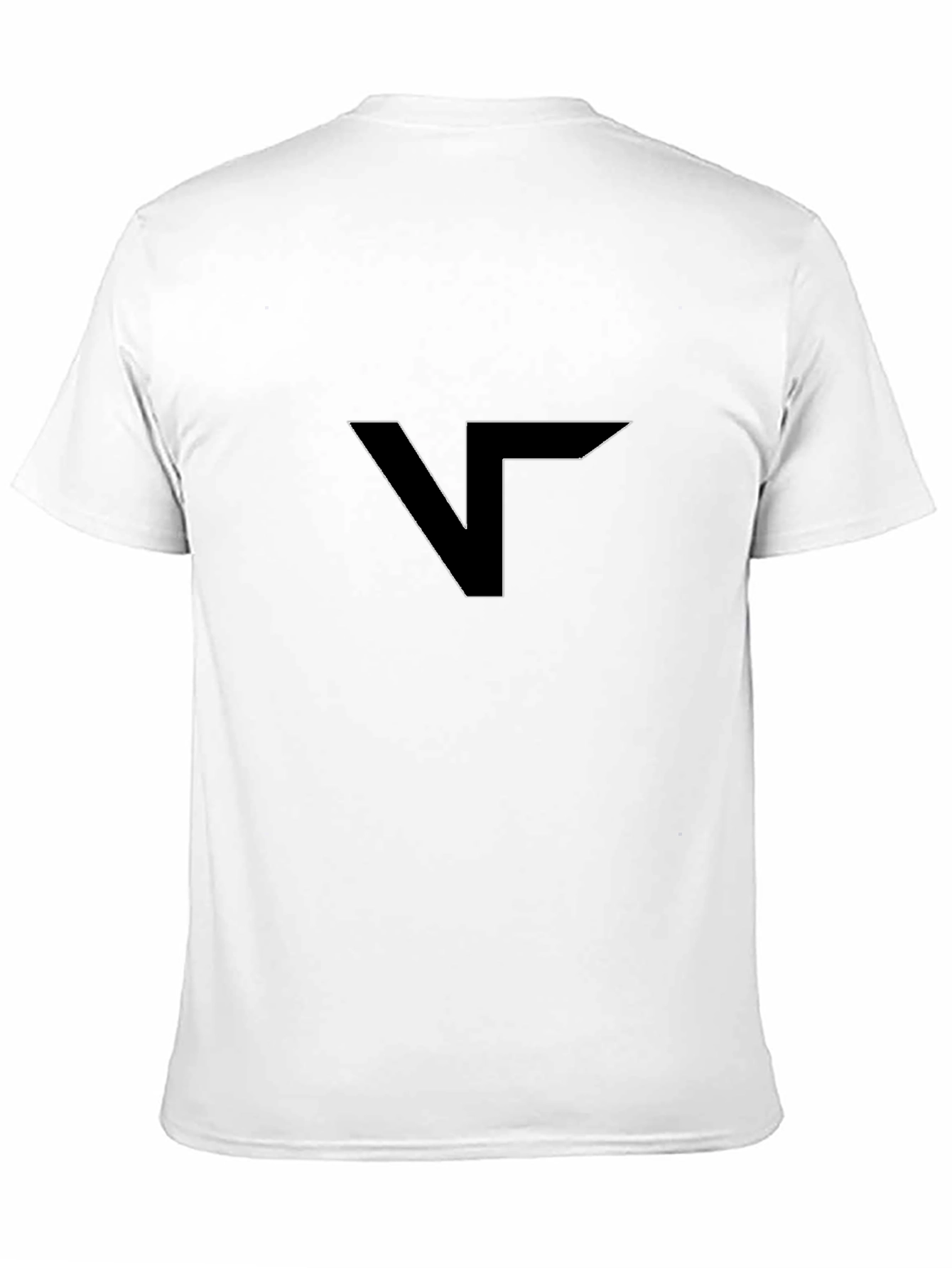 Modern Black T-Shirt with Geometric V Logo