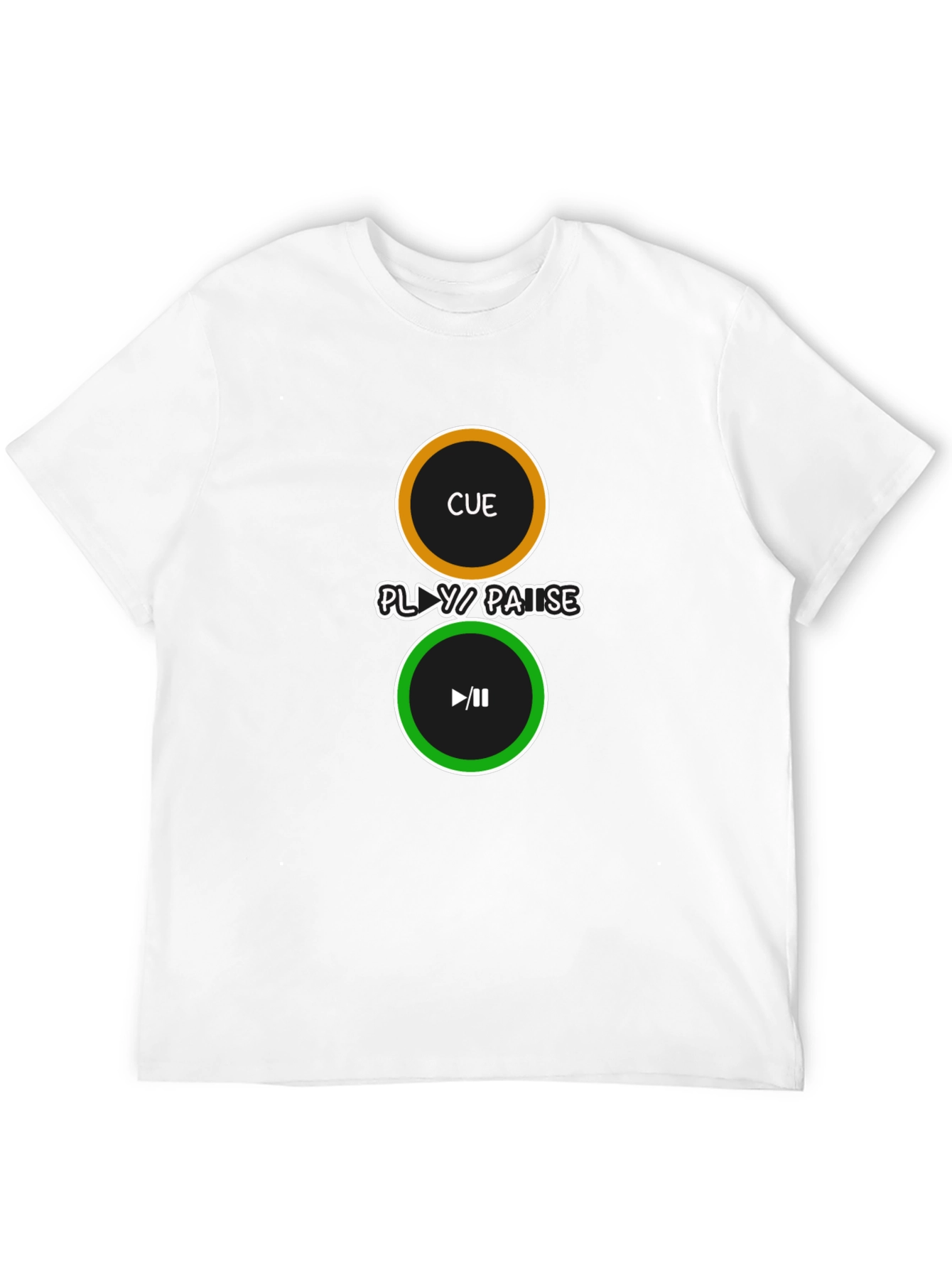 Cue Play/Pause Black Graphic Tee