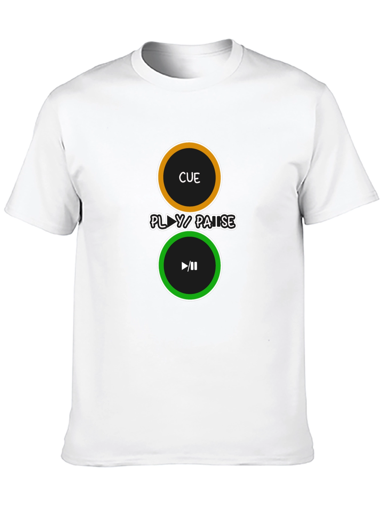 Cue Play/Pause Black Graphic Tee