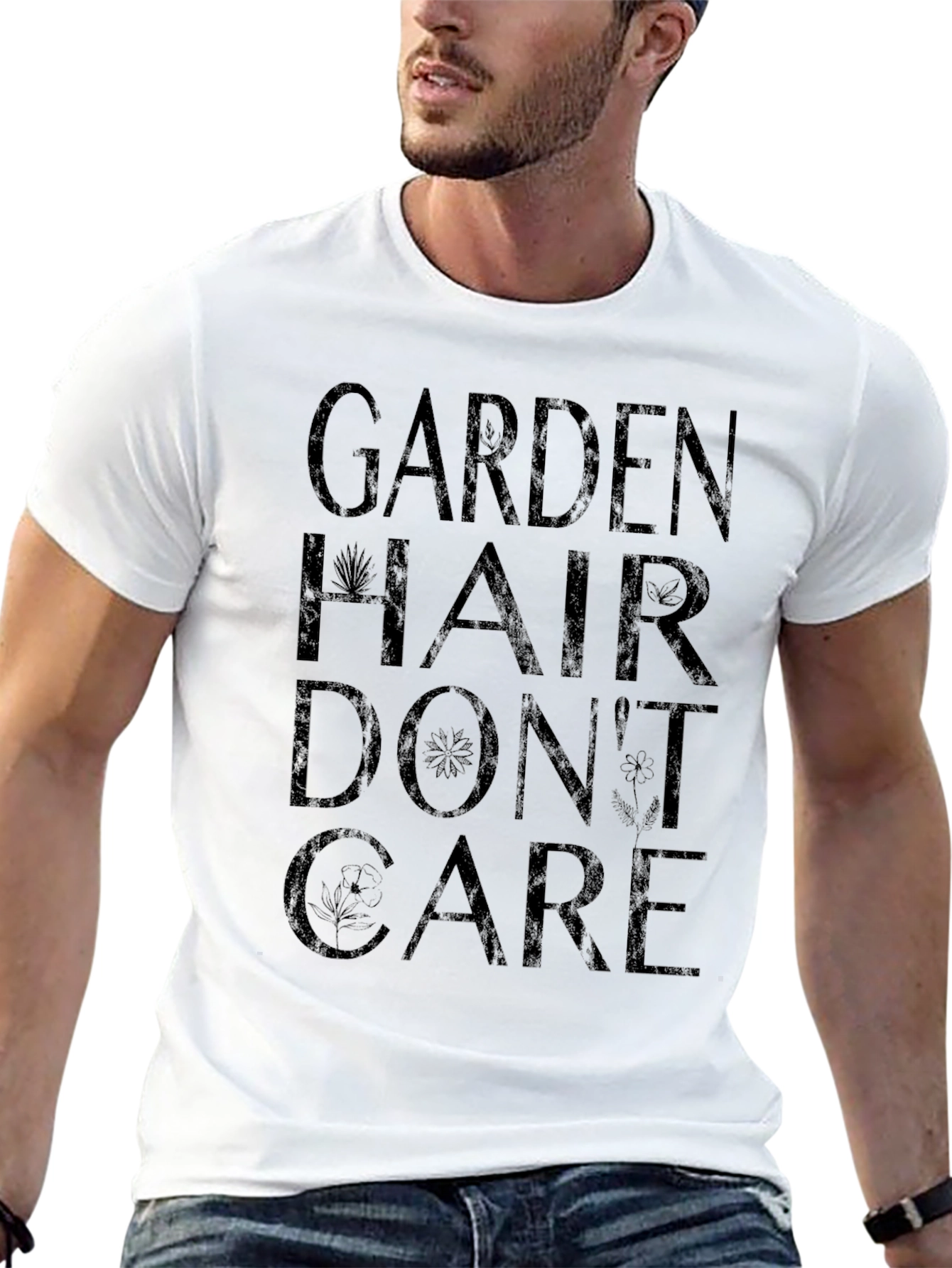 Garden Hair Dont Care Graphic Tee - Black