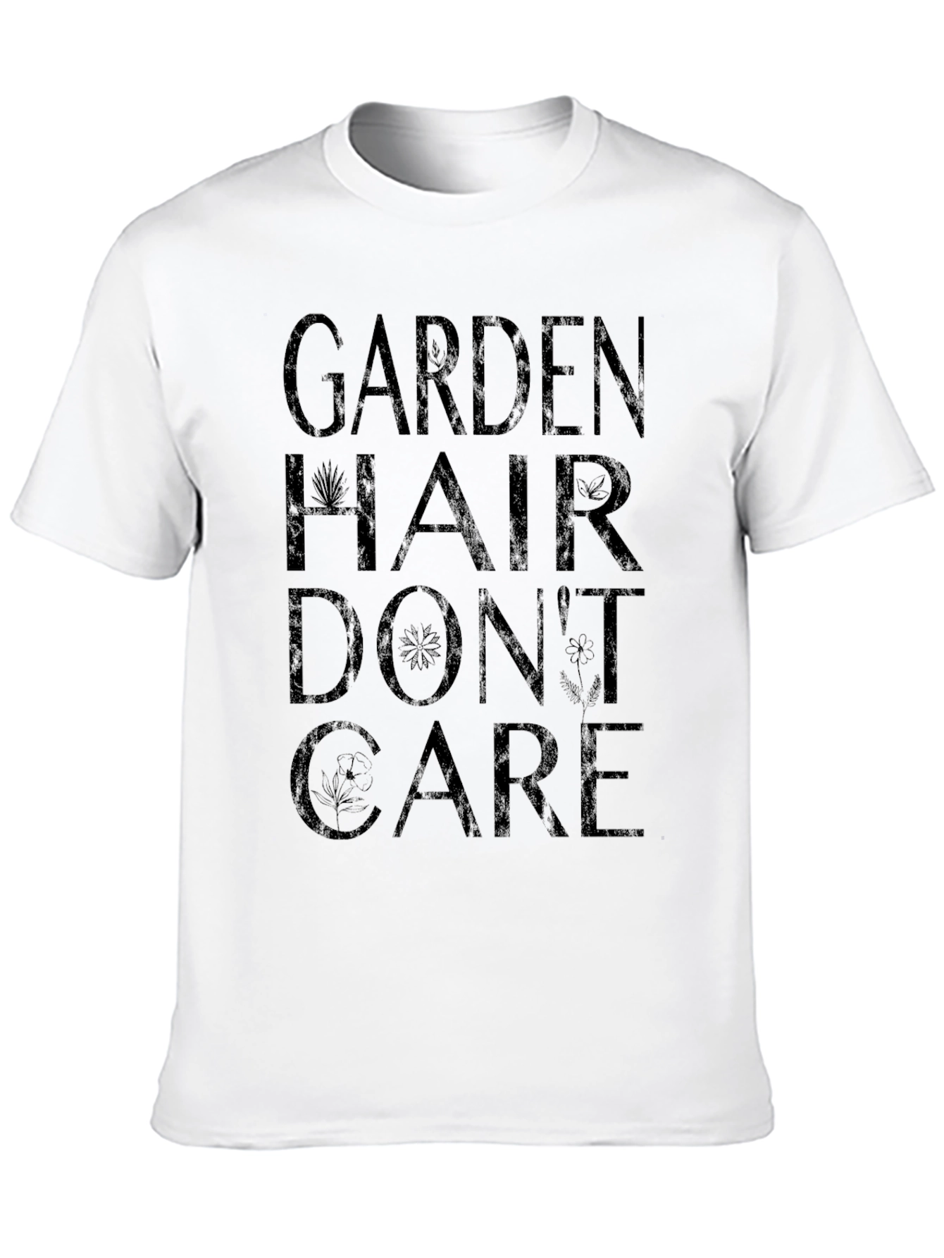 Garden Hair Dont Care Graphic Tee - Black