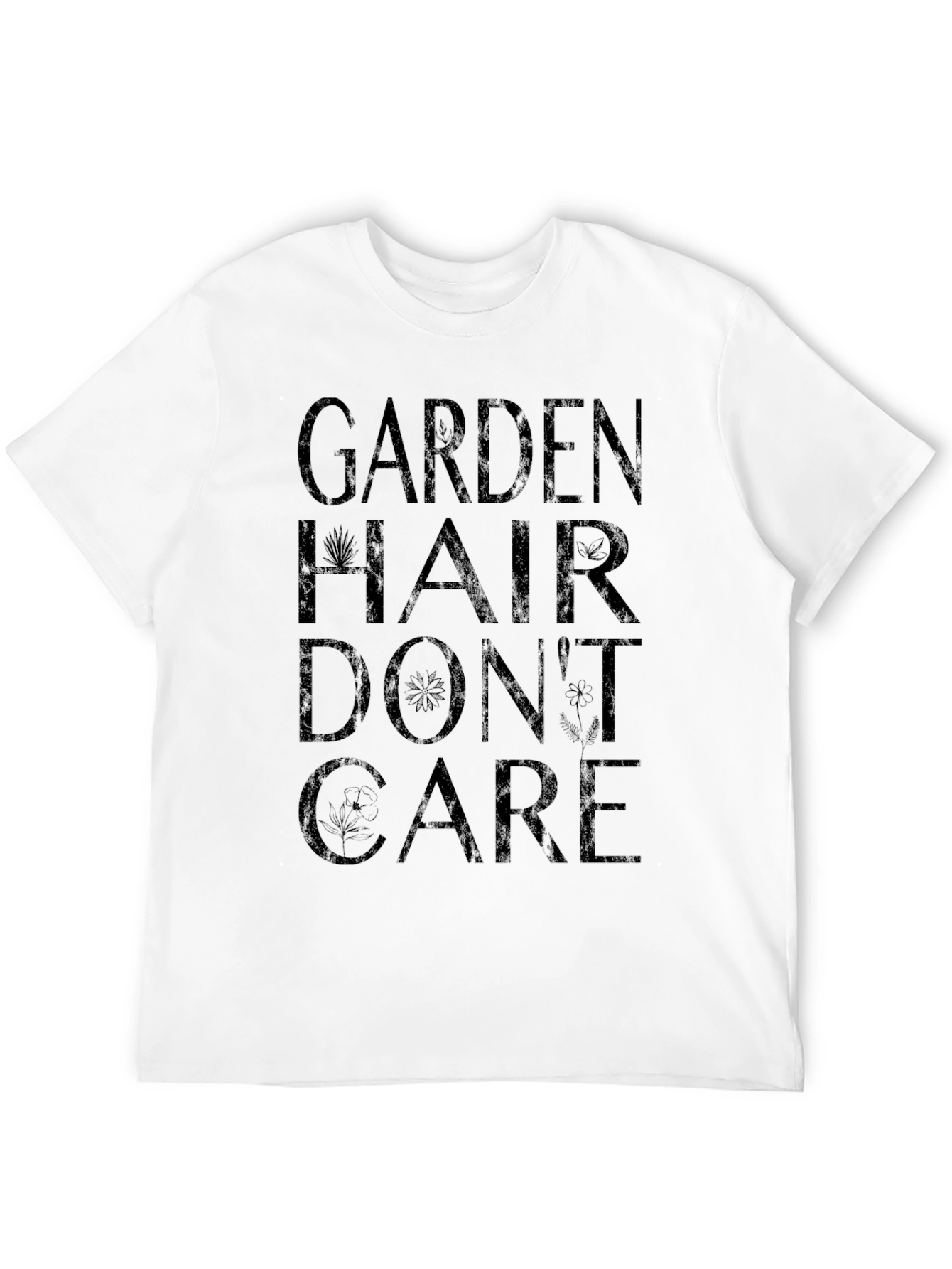Garden Hair Dont Care Graphic Tee - Black