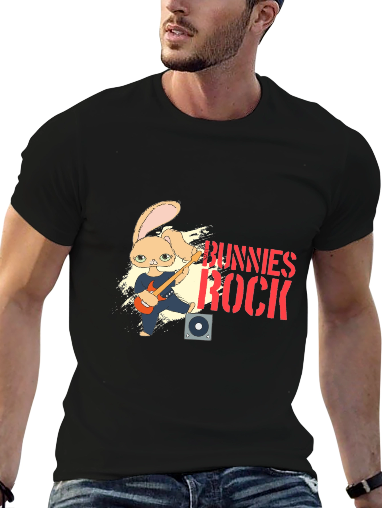 Bunnies Rock Graphic T-Shirt