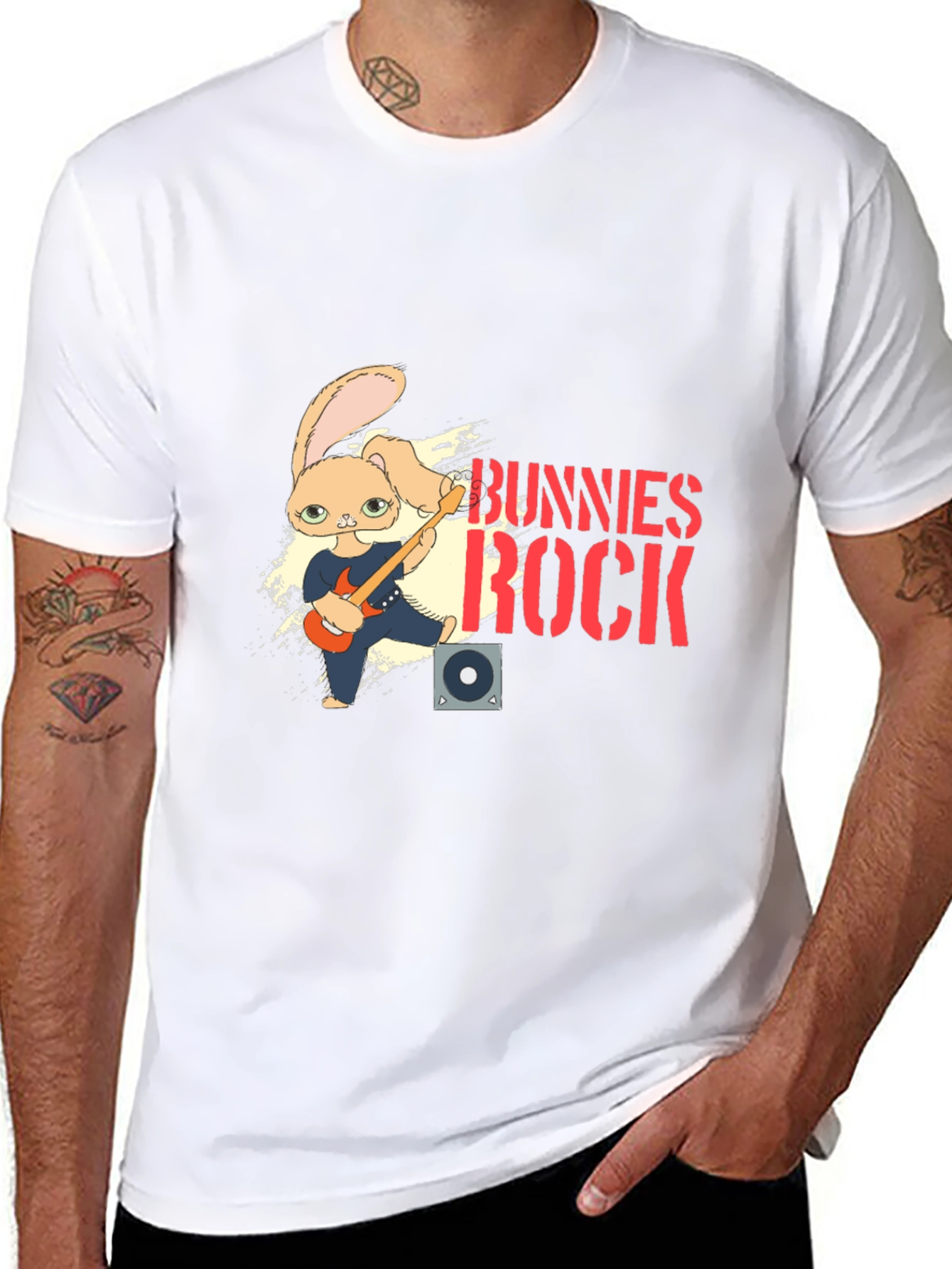 Bunnies Rock Graphic T-Shirt