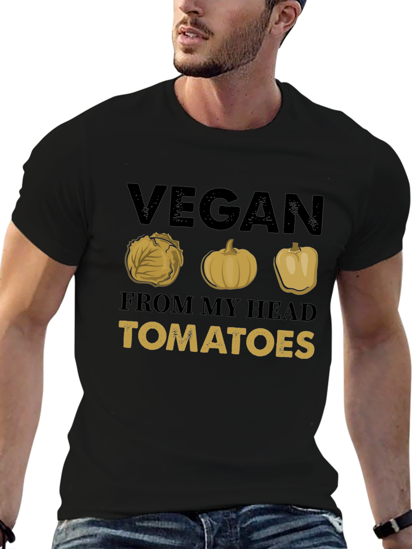 Vegan From My Head Tomatoes Graphic Tee