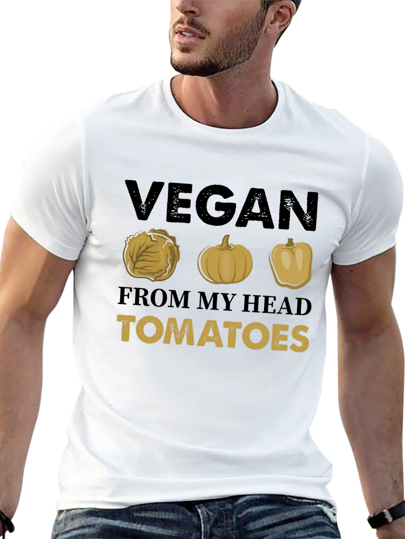 Vegan From My Head Tomatoes Graphic Tee