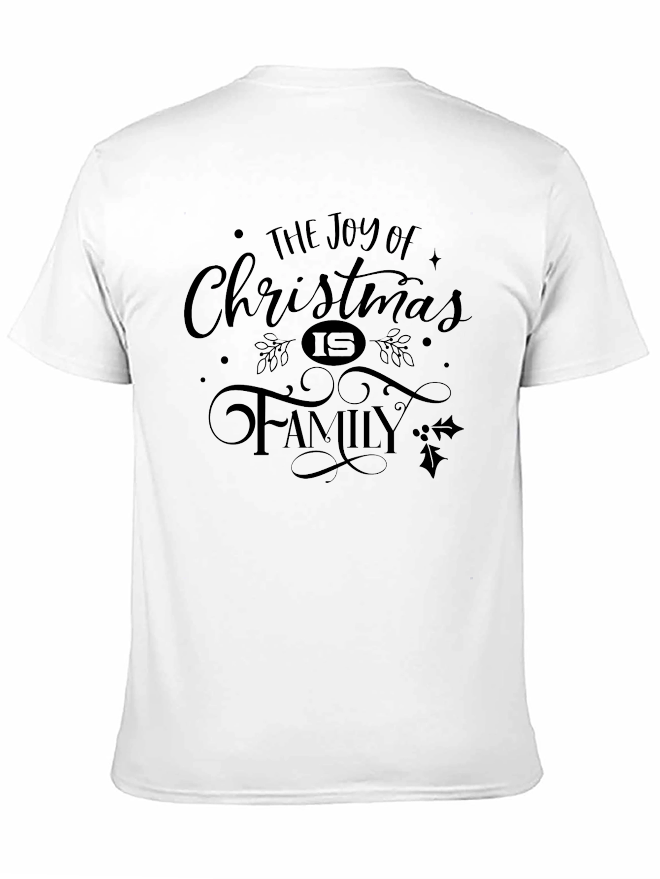 Joy of Christmas Family Black T-Shirt
