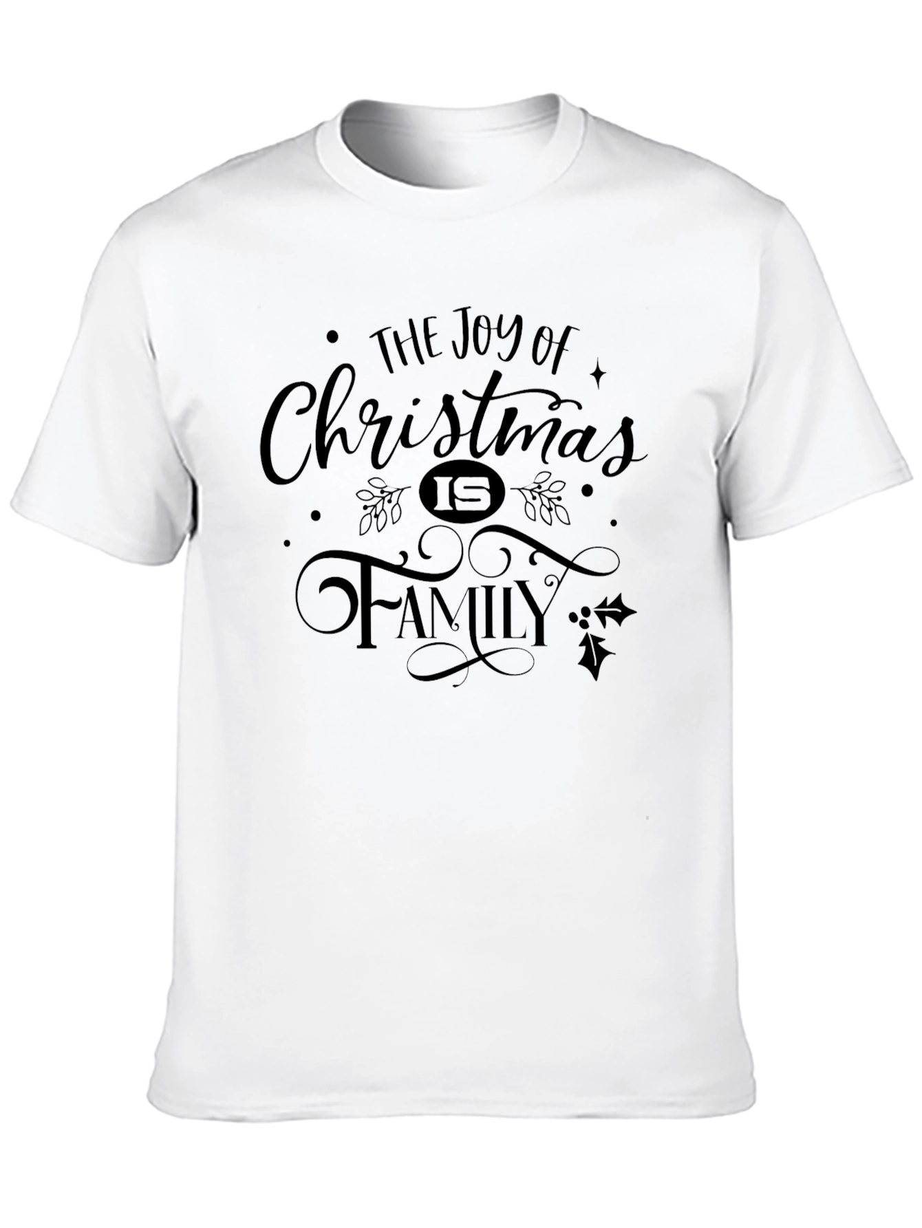 Joy of Christmas Family Black T-Shirt
