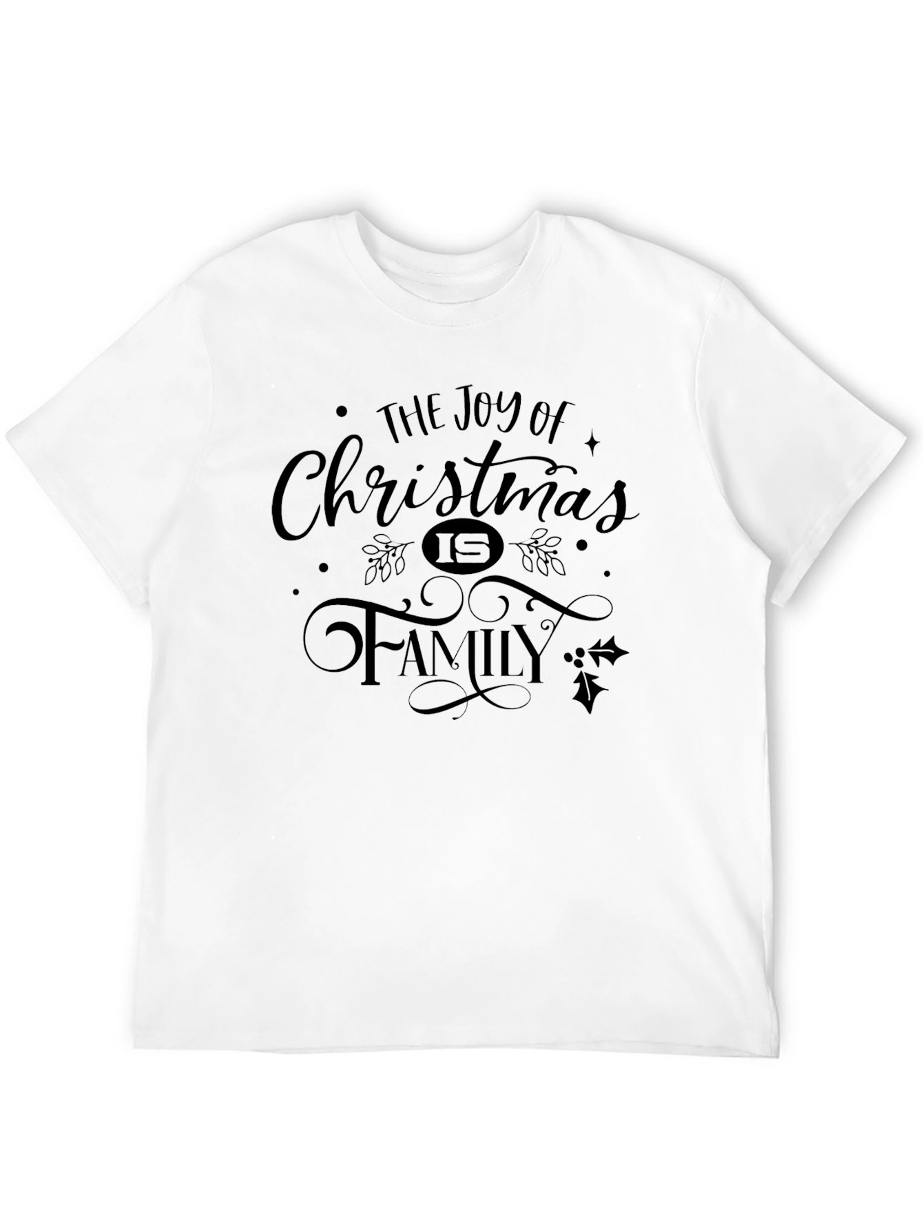 Joy of Christmas Family Black T-Shirt
