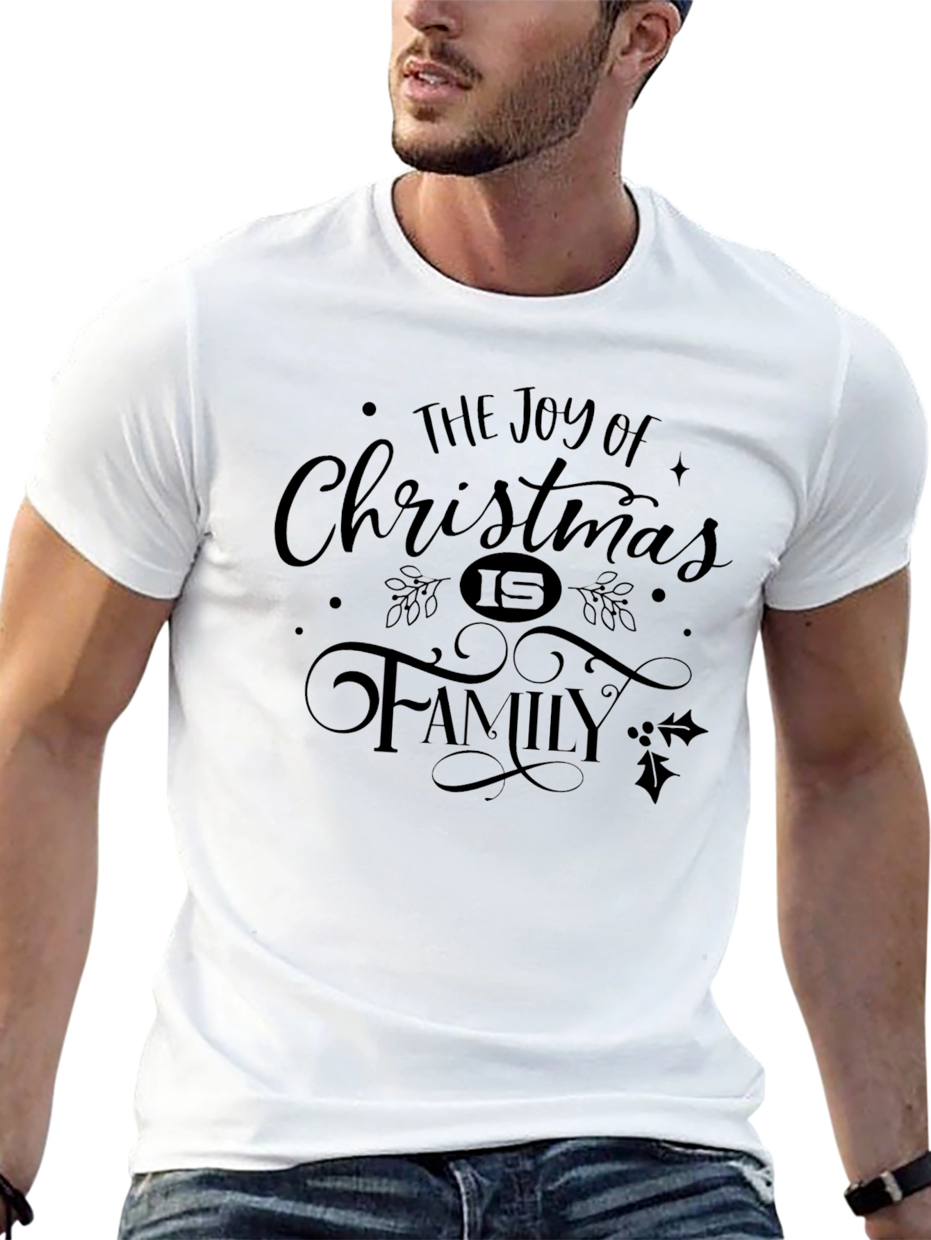 Joy of Christmas Family Black T-Shirt