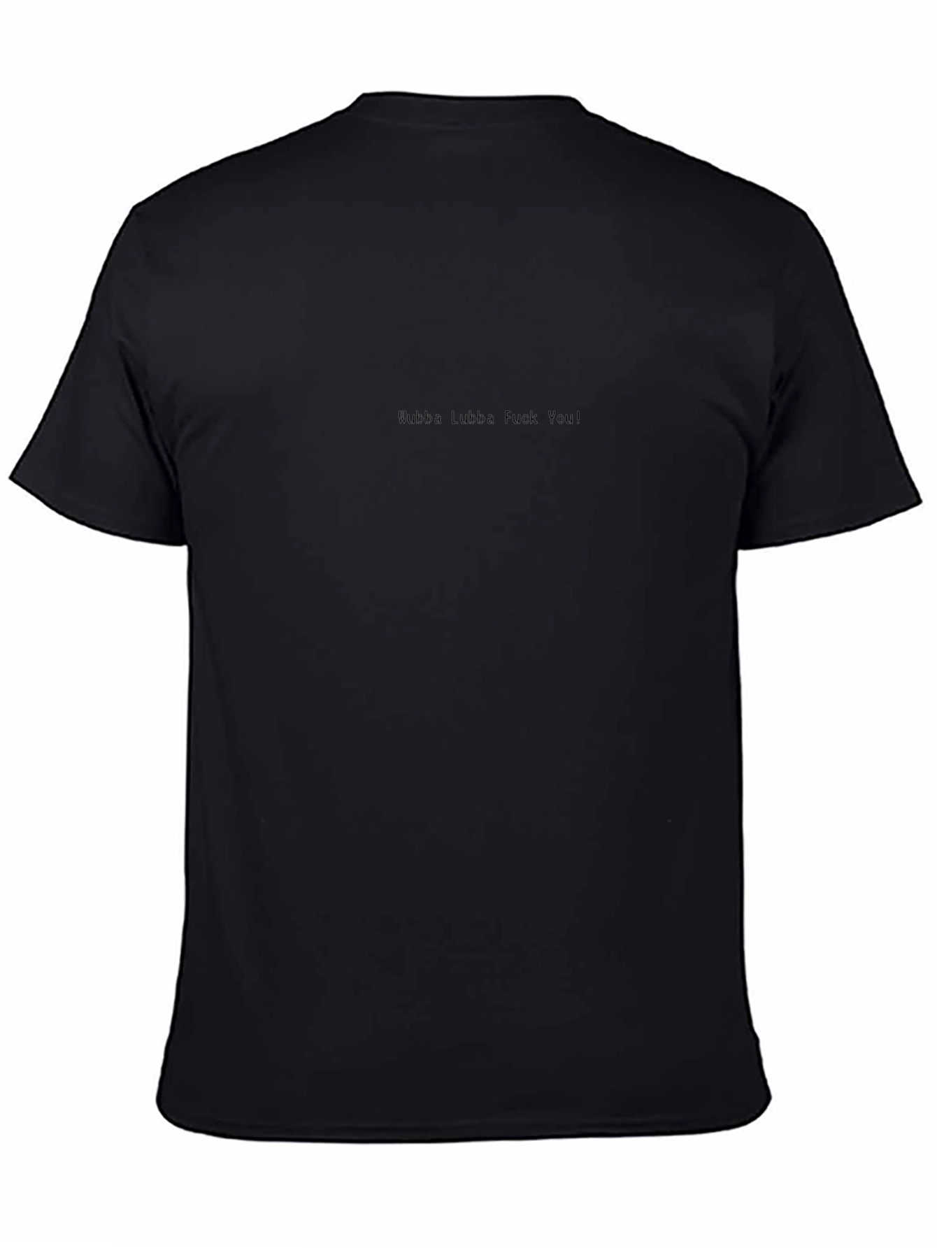 Black Wubba Lubba Funny Graphic T-Shirt