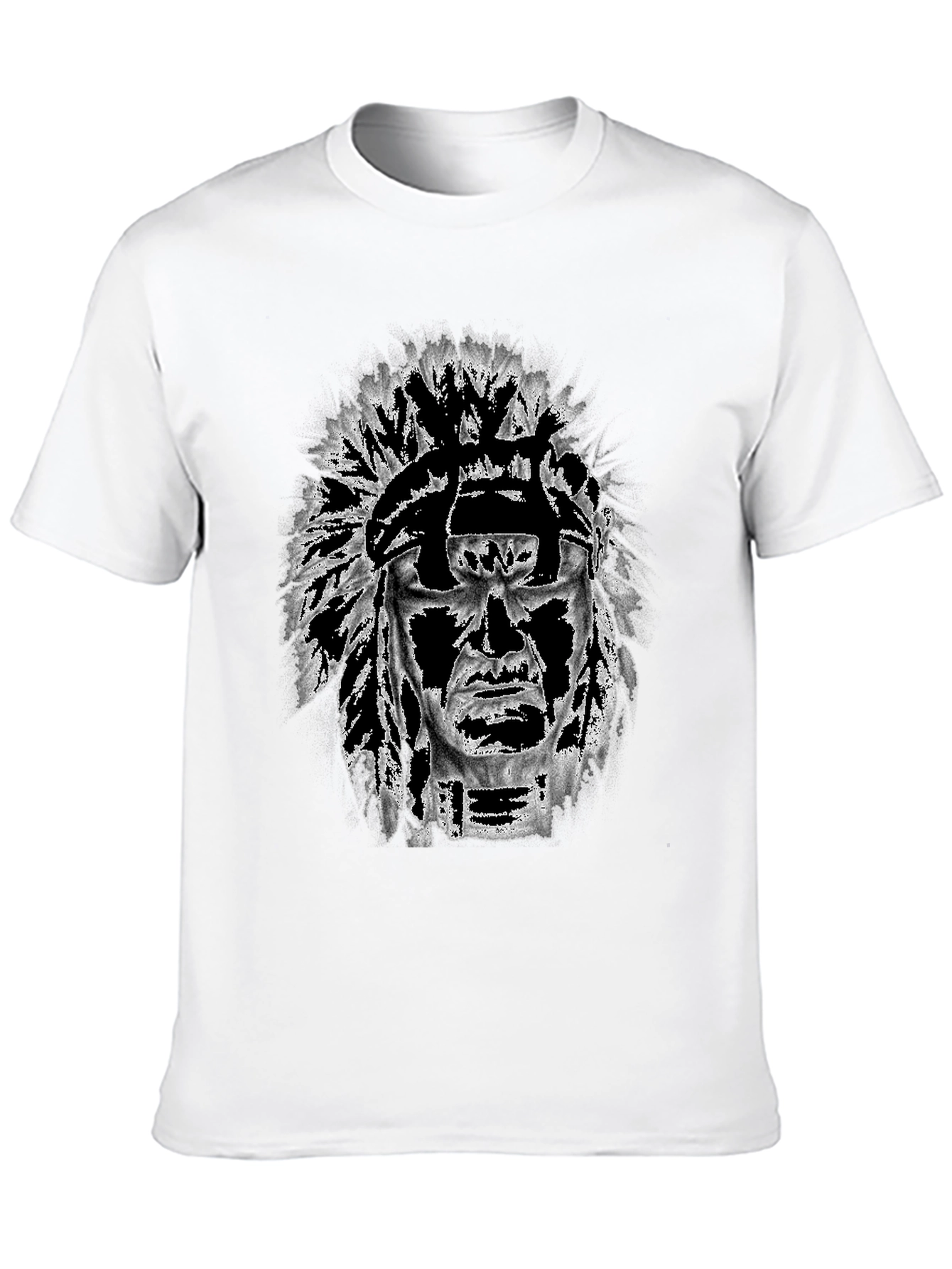 Graphic Tee: Native American Headdress Design