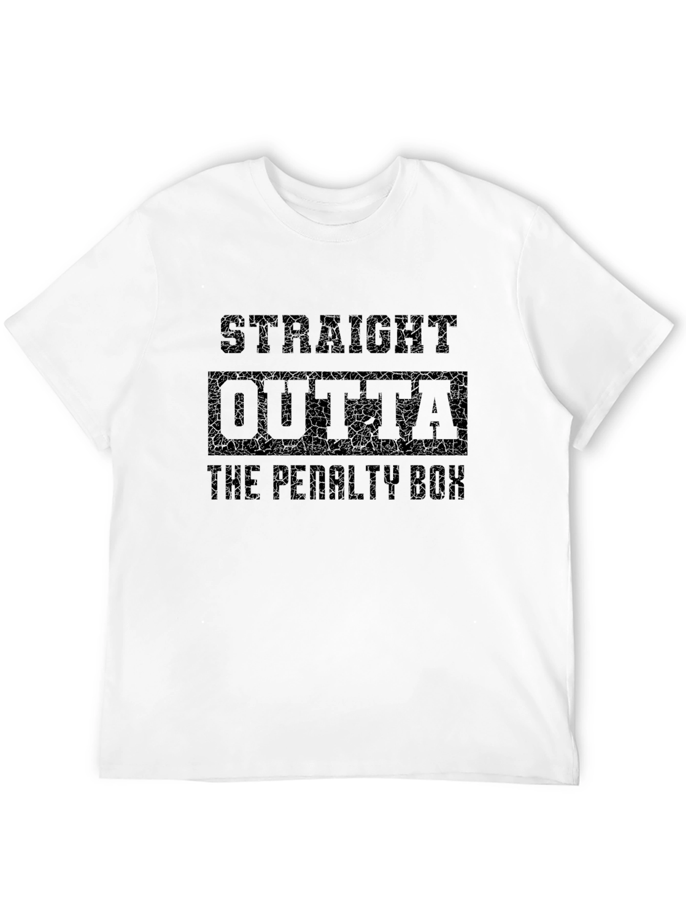 Straight Outta The Penalty Box Black T-Shirt