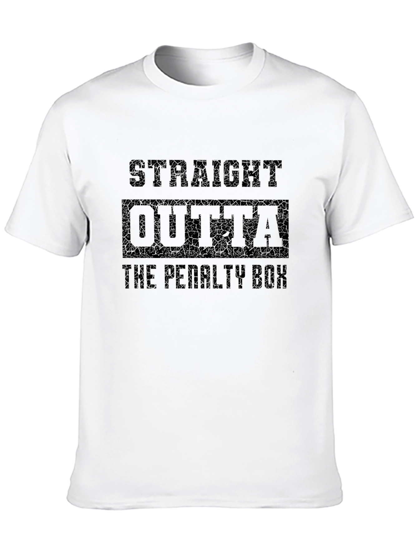 Straight Outta The Penalty Box Black T-Shirt