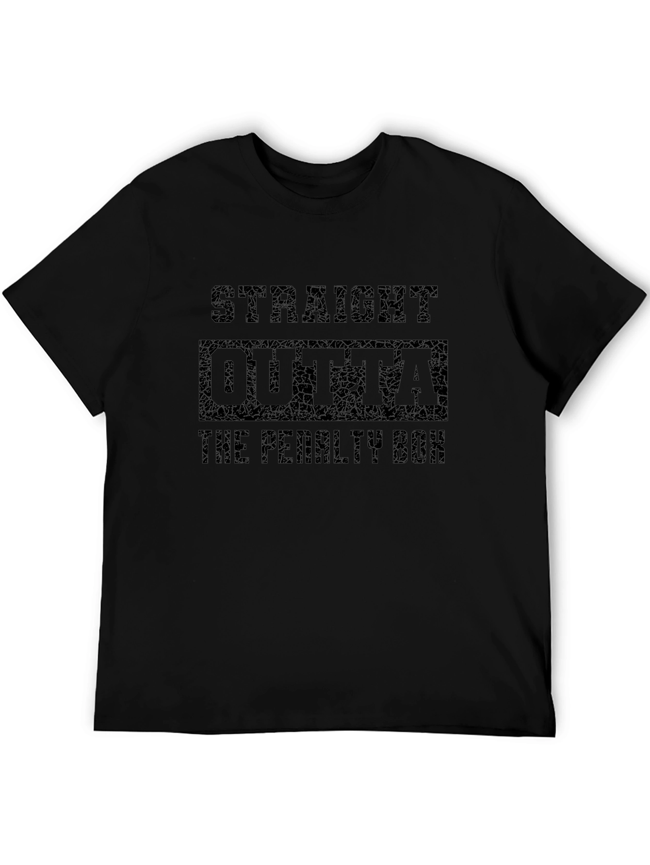 Straight Outta The Penalty Box Black T-Shirt