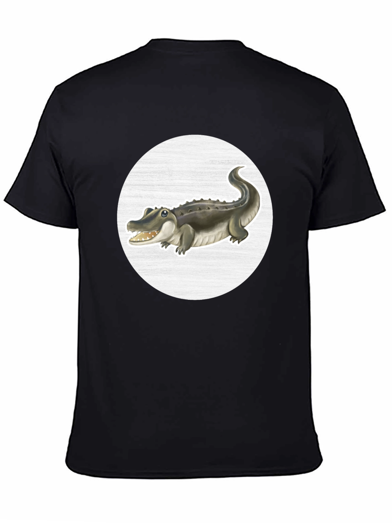 Alligator Graphic Tee - Black Cotton T-Shirt