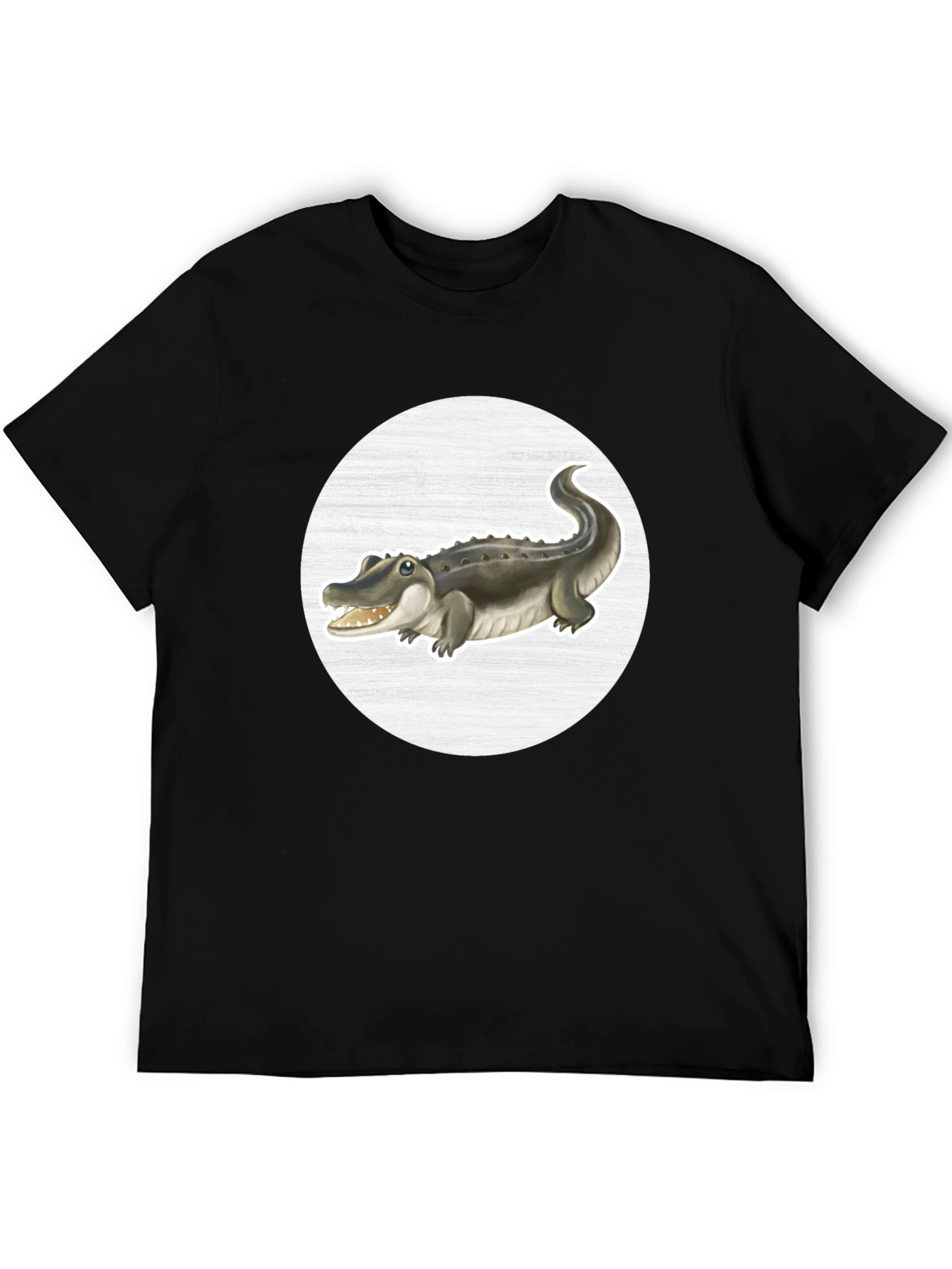 Alligator Graphic Tee - Black Cotton T-Shirt