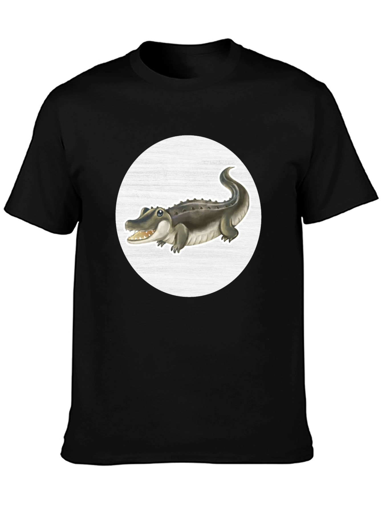 Alligator Graphic Tee - Black Cotton T-Shirt