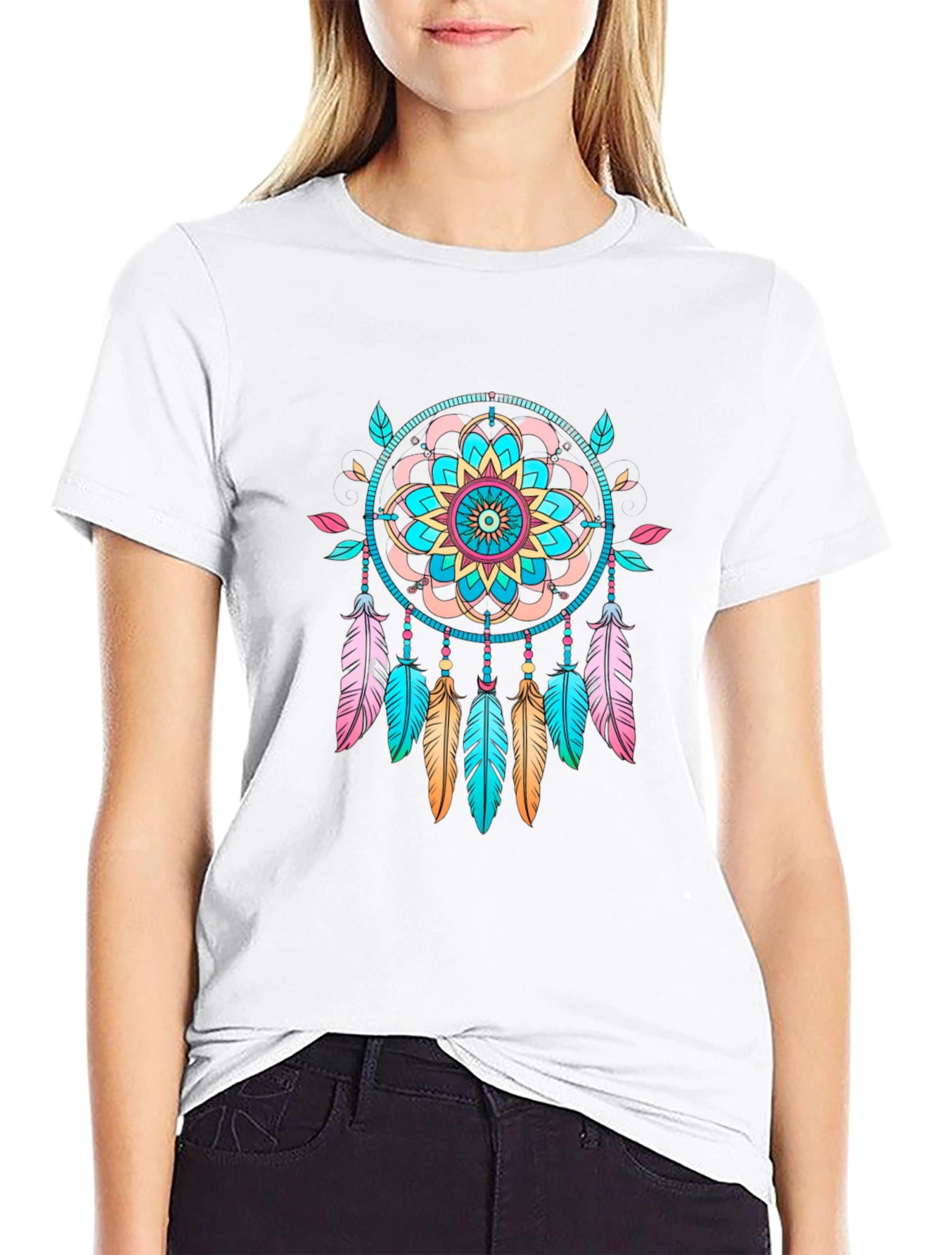 Dreamcatcher Graphic Black T-Shirt - Unisex