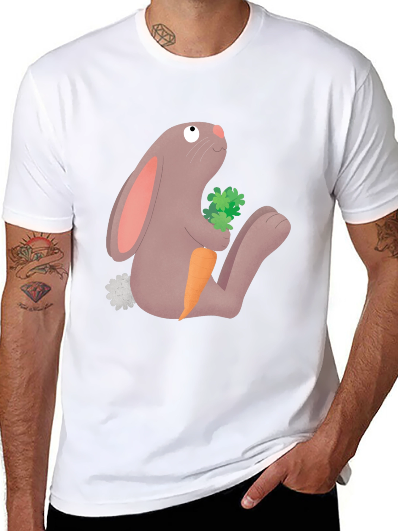 Bunny & Carrot Graphic Tee - Comfy Casual Style