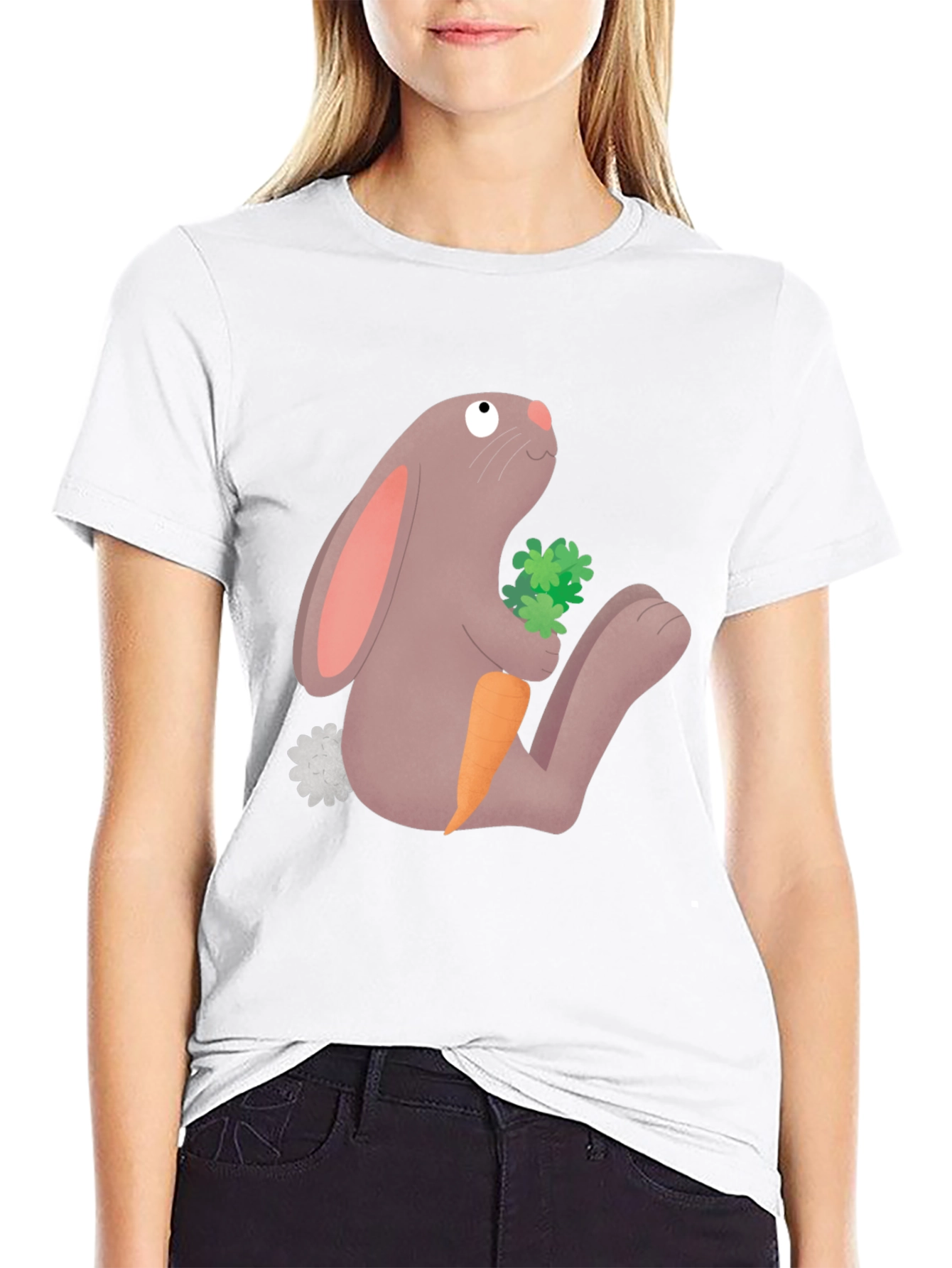Bunny & Carrot Graphic Tee - Comfy Casual Style