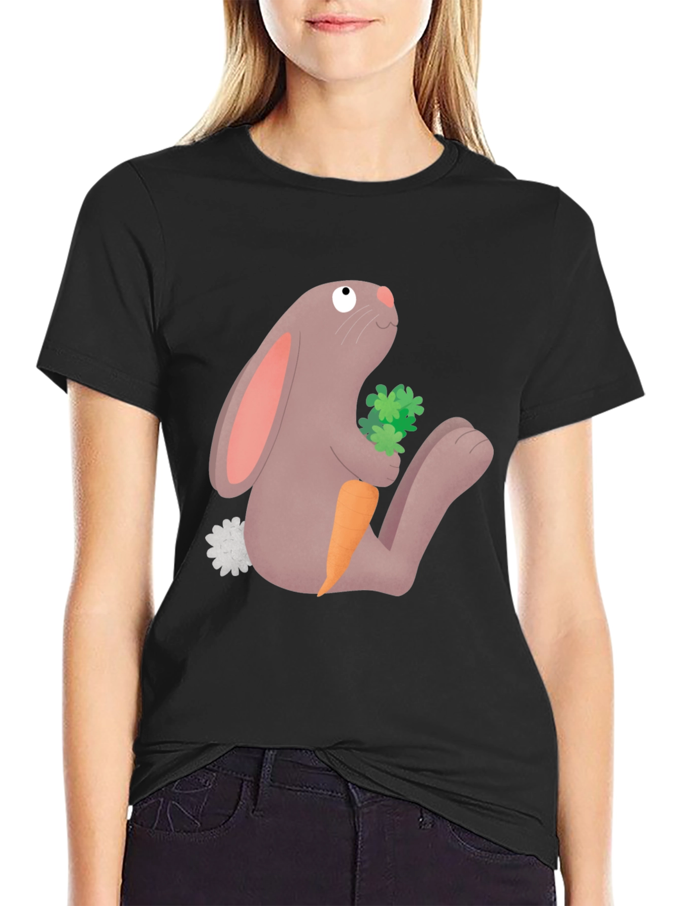 Bunny & Carrot Graphic Tee - Comfy Casual Style