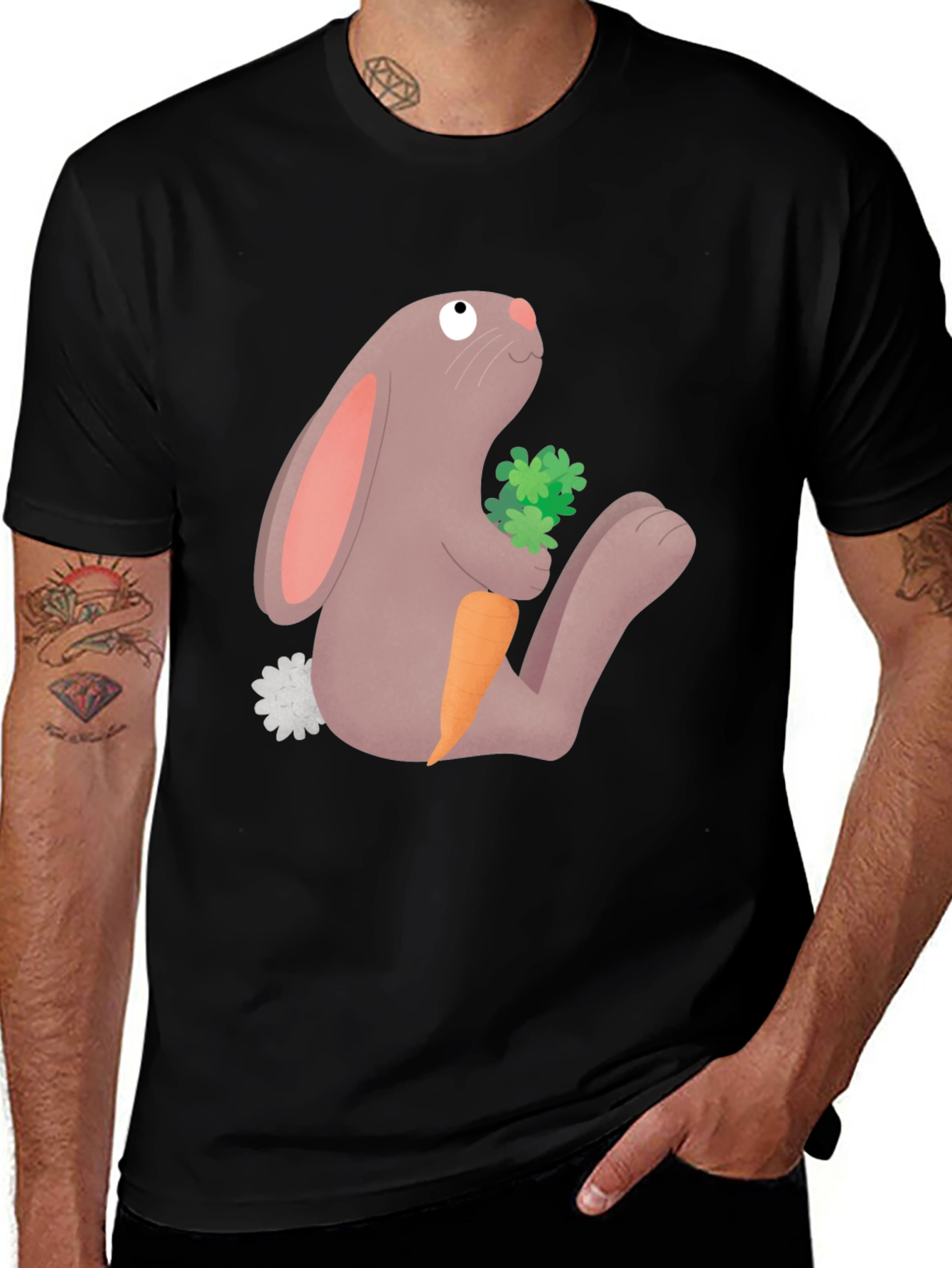 Bunny & Carrot Graphic Tee - Comfy Casual Style