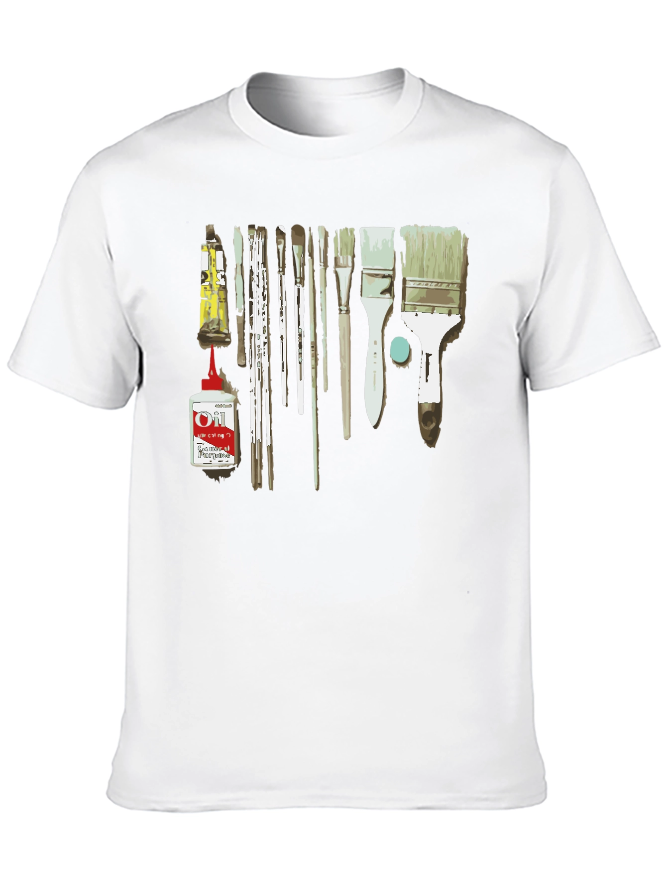 Artist Paintbrush Graphic Tee - Creative Black T-Shirt