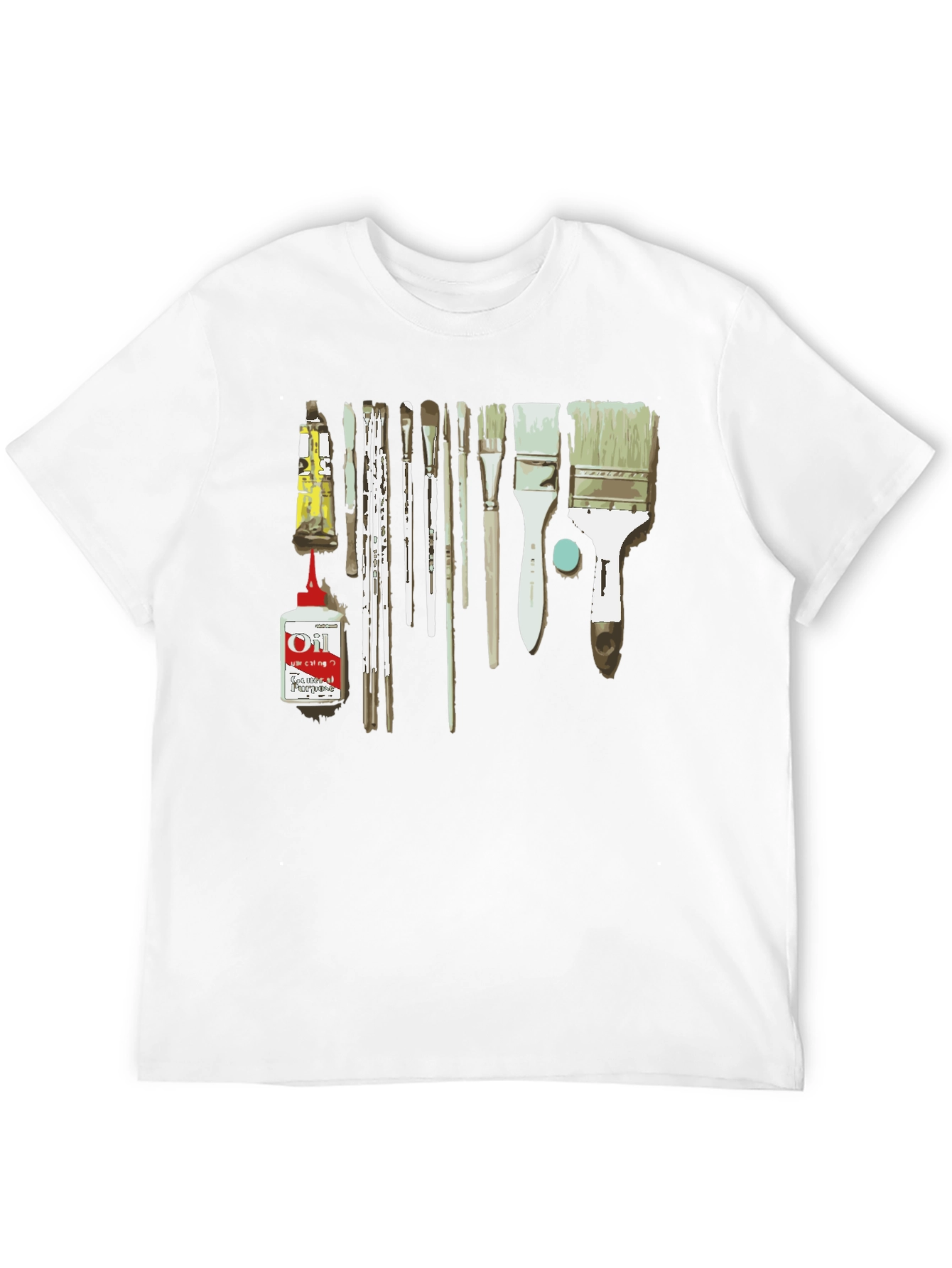 Artist Paintbrush Graphic Tee - Creative Black T-Shirt