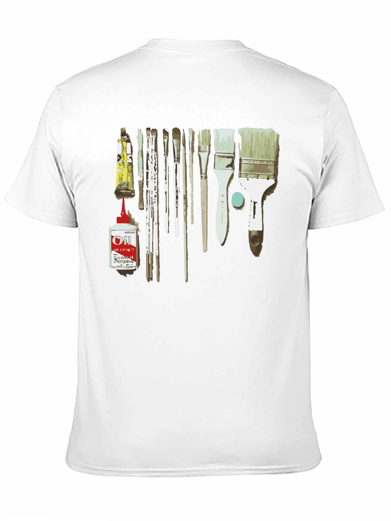 Artist Paintbrush Graphic Tee - Creative Black T-Shirt