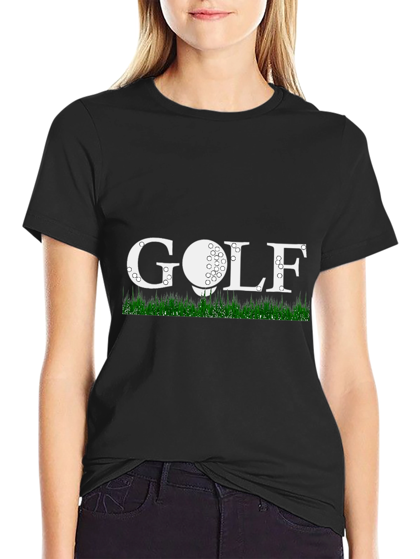 Golf Themed Mens Black T-Shirt
