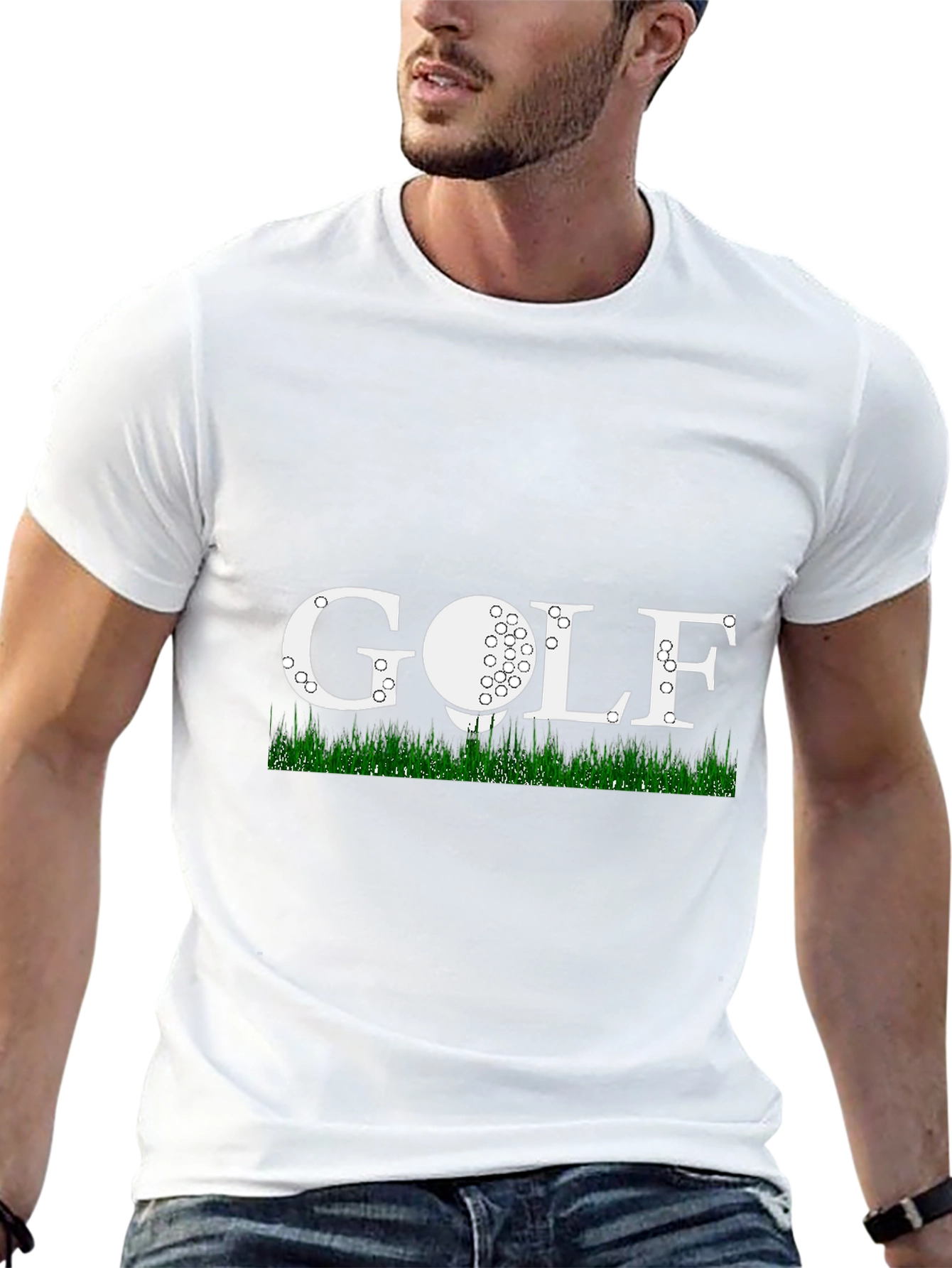 Golf Themed Mens Black T-Shirt